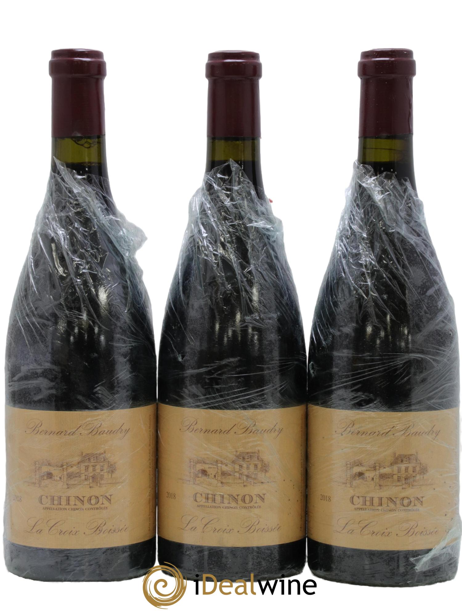 Chinon La Croix Boissée Bernard Baudry 2018 - Lot de 3 bouteilles - 0