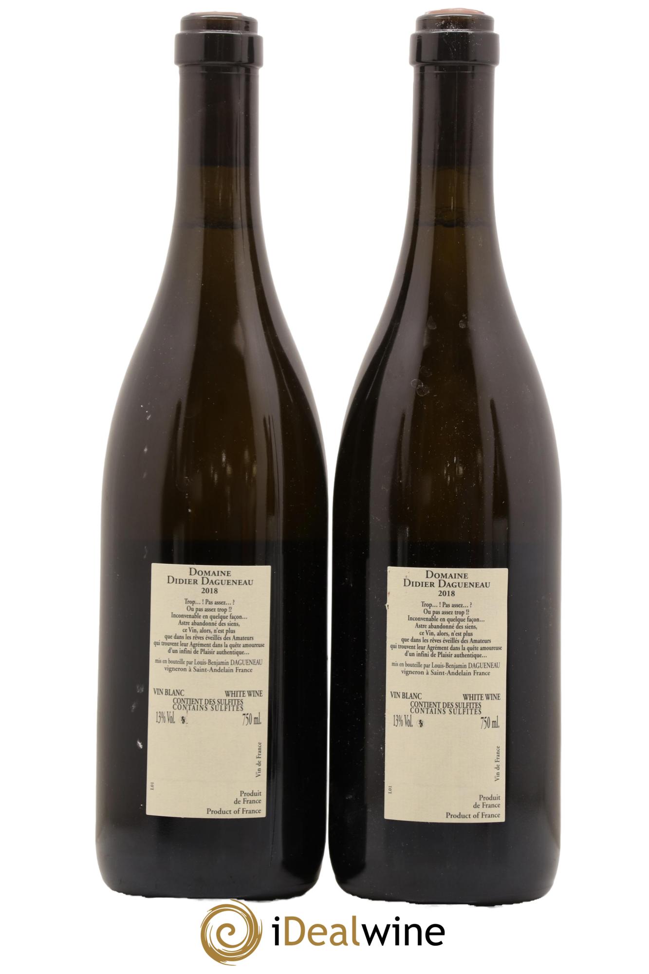 Vin de France Blanc Etc Dagueneau (Domaine Didier - Louis-Benjamin) 2018 - Lot de 2 bouteilles - 1
