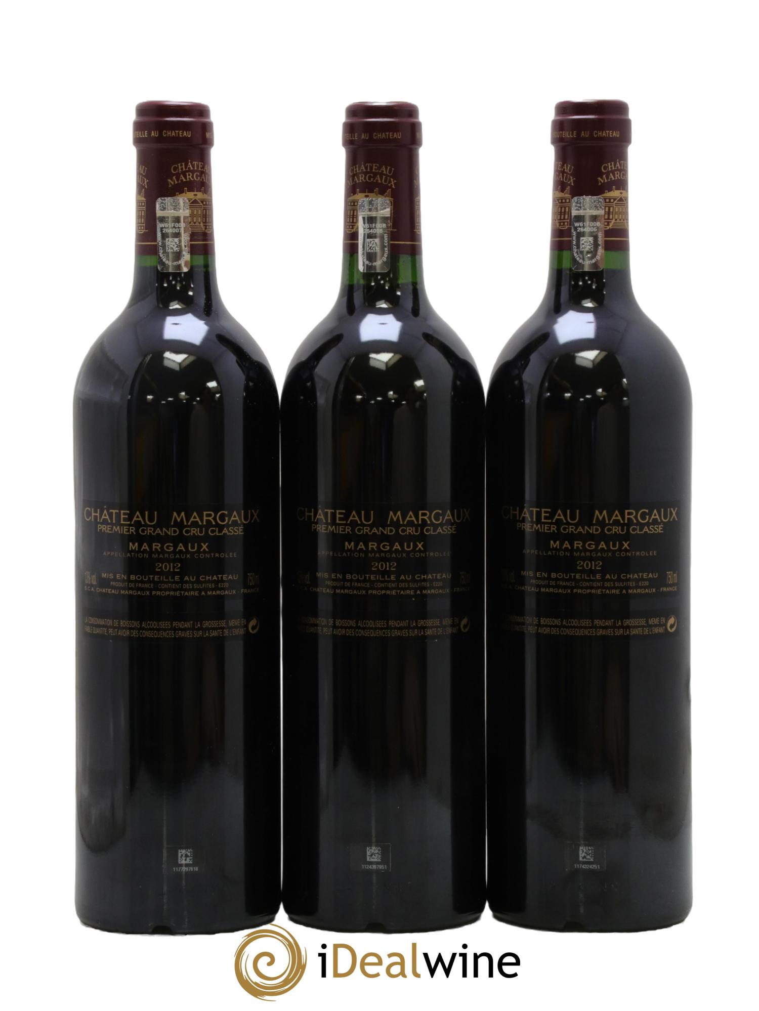 Château Margaux 1er Grand Cru Classé 2012 - Lot of 3 bottles - 1