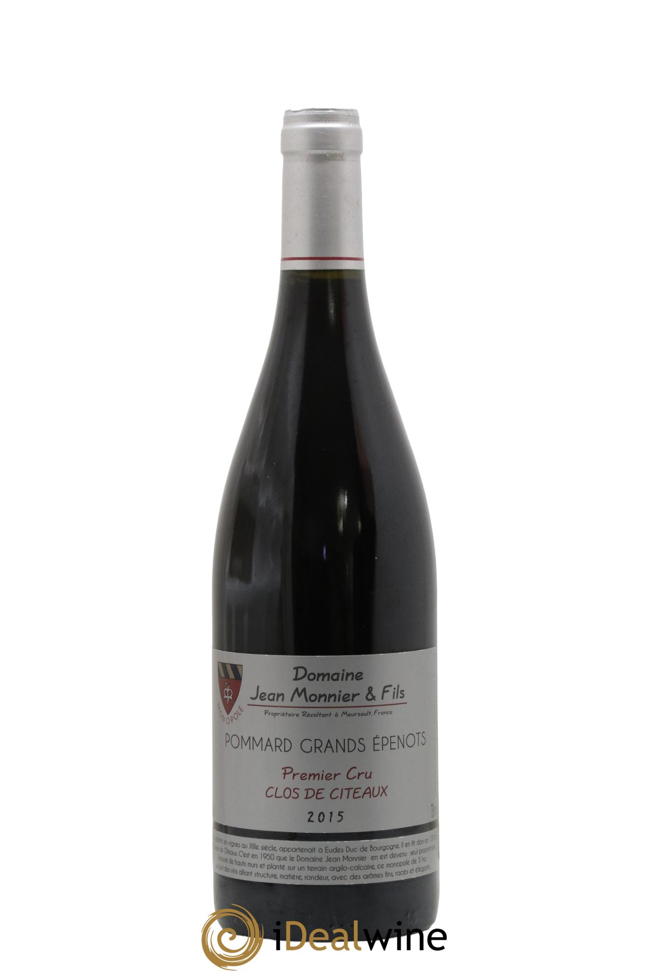 Pommard 1er Cru Grands Epenots Clos de Citeaux Jean Monnier & Fils 2015 - Lot de 1 bouteille - 0
