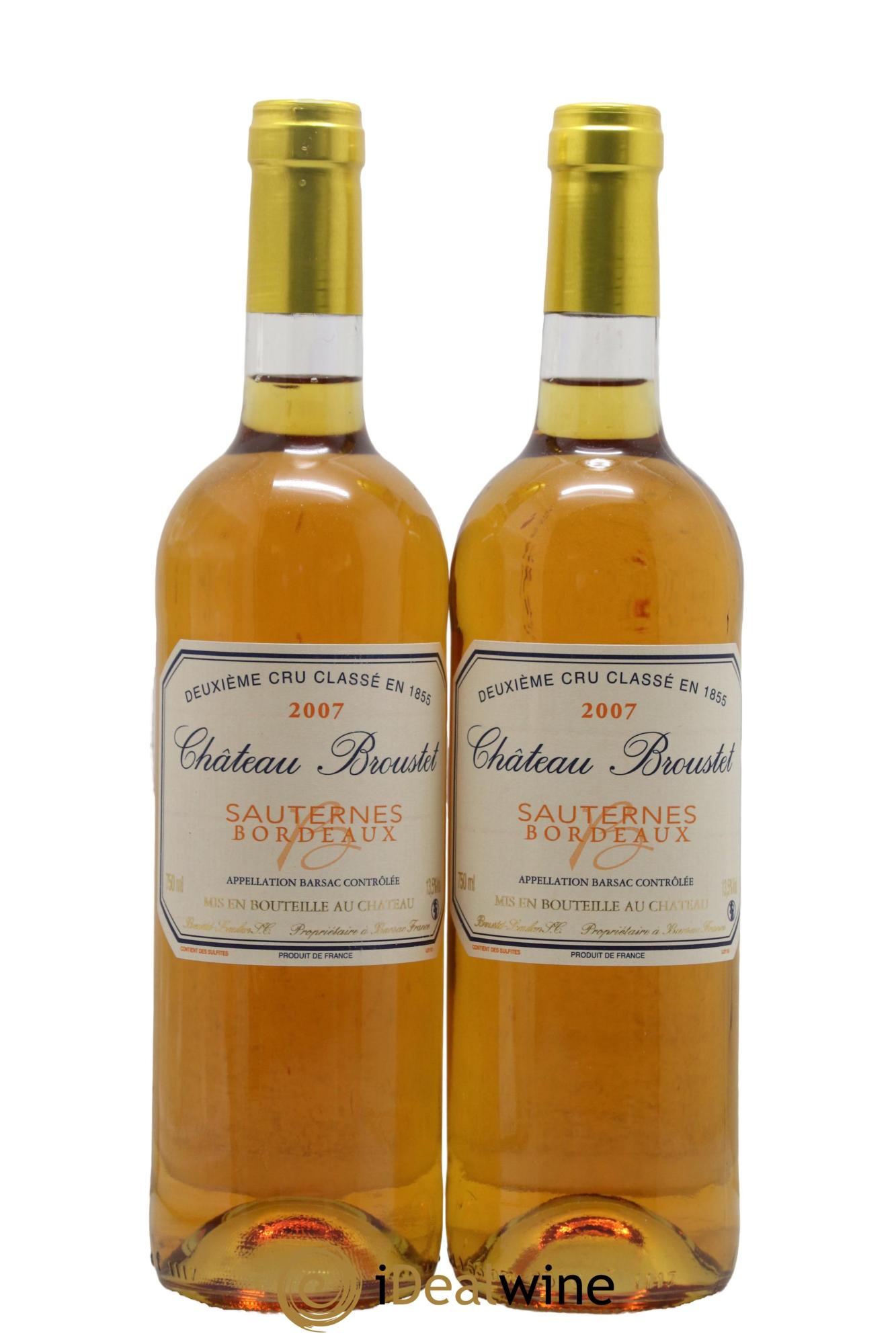 Château Broustet 2ème Grand Cru Classé 2007 - Lot de 2 bouteilles - 0