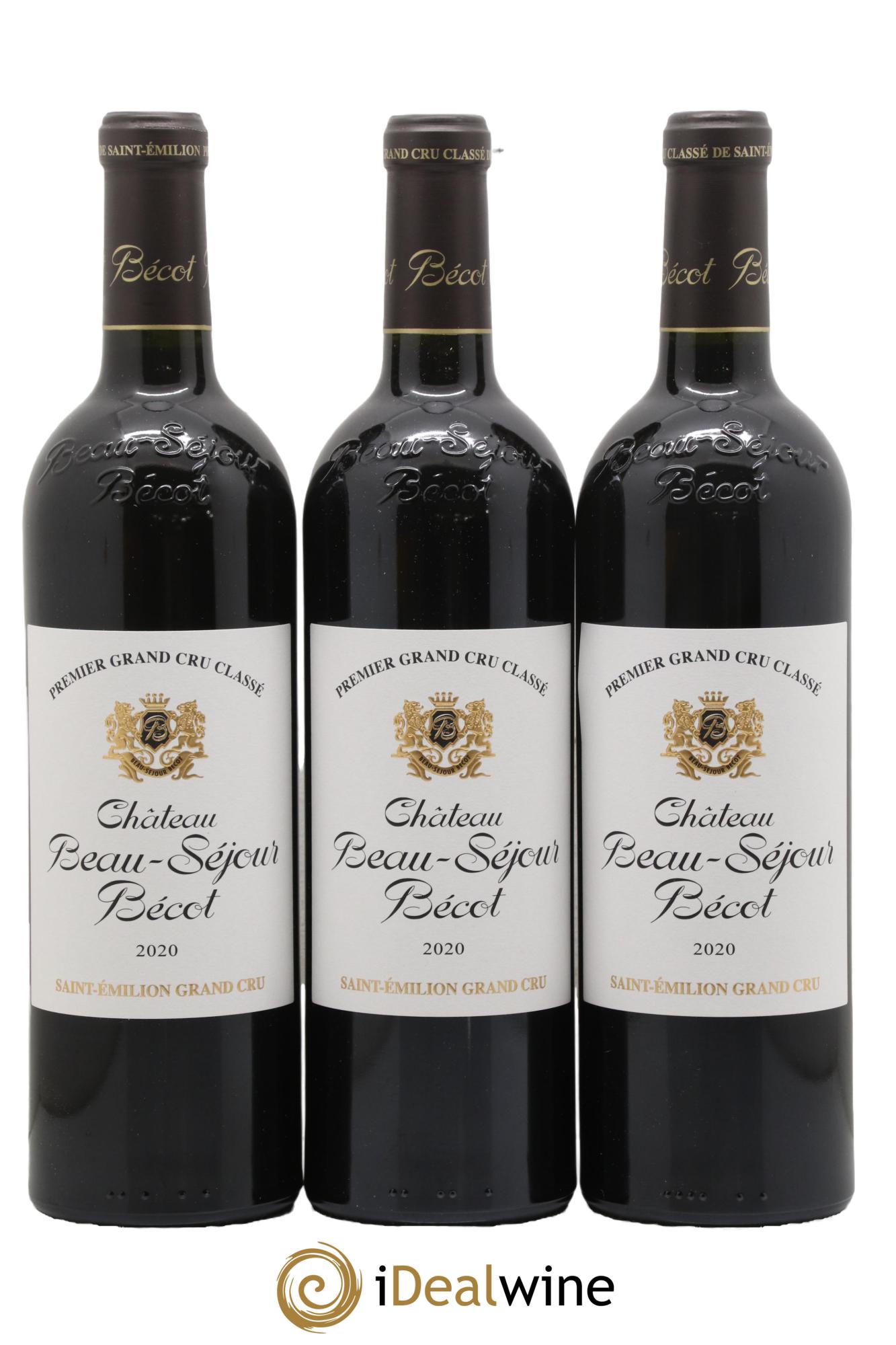Château Beau-Séjour Bécot 1er Grand Cru Classé B 2020 - Lot de 3 bouteilles - 0