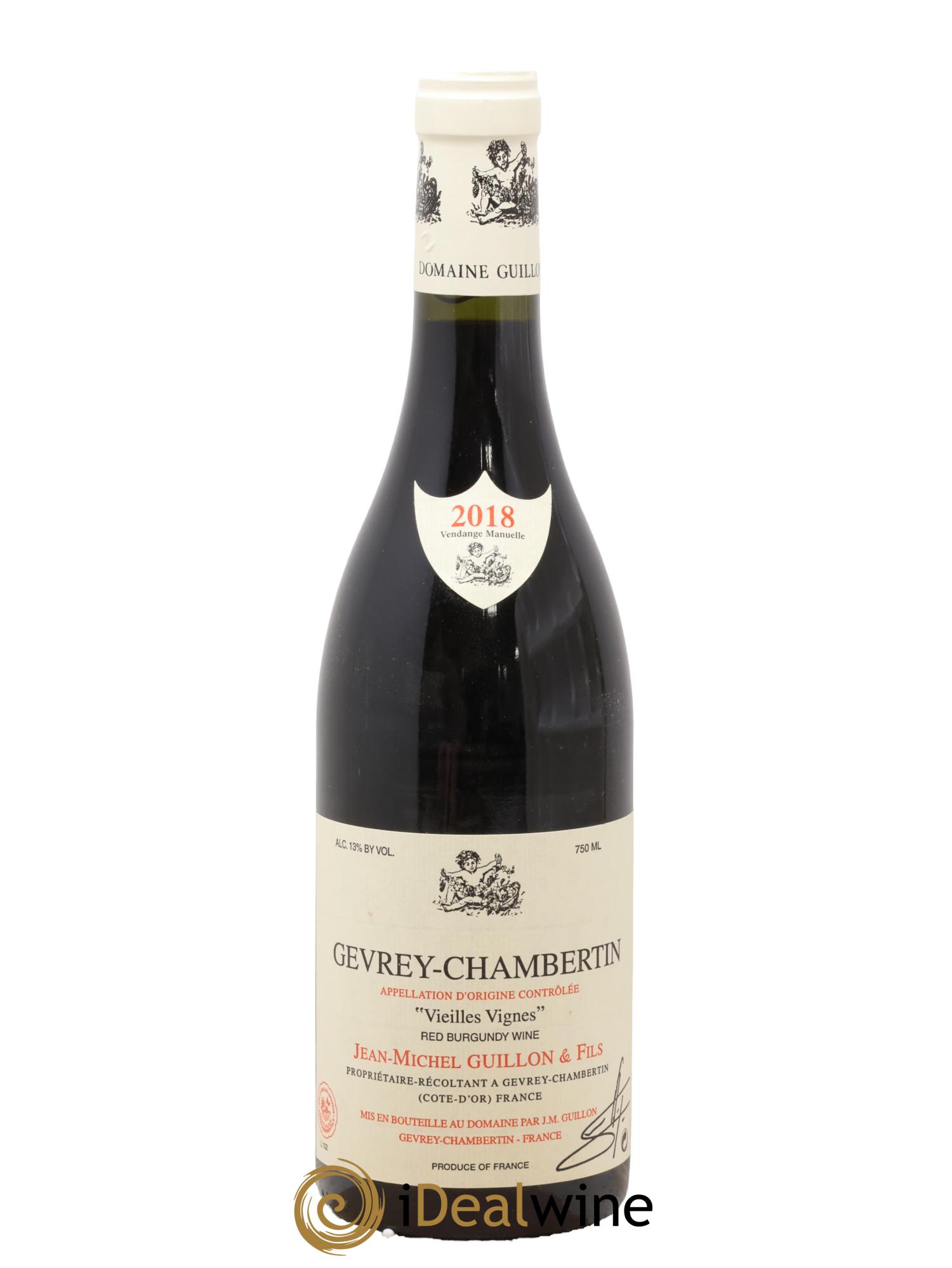 Gevrey-Chambertin Vieilles Vignes Jean-Michel Guillon 2018 - Lot de 1 bouteille - 0