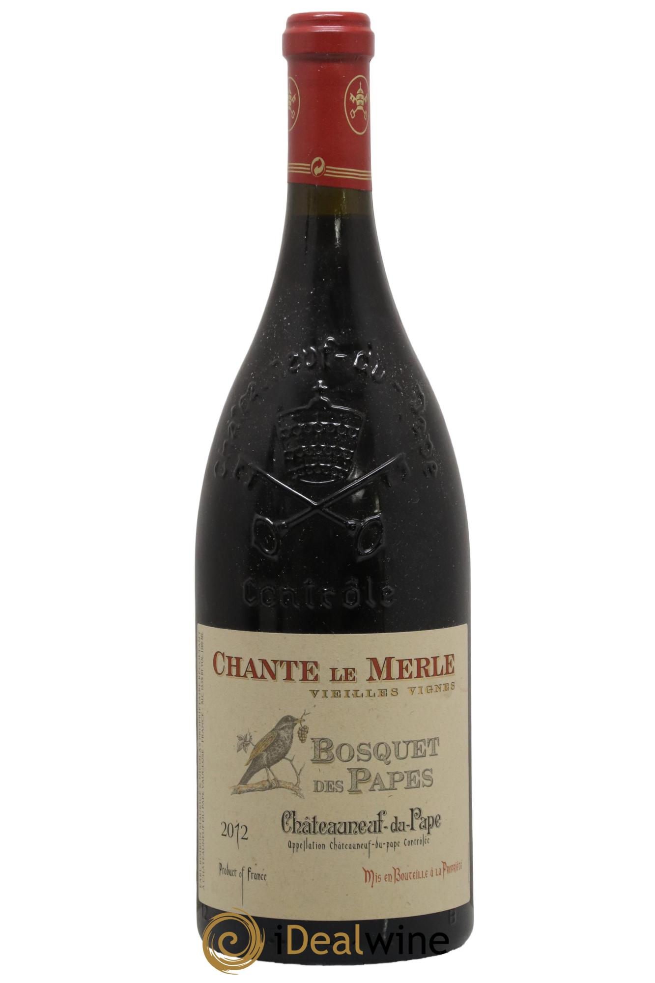 Châteauneuf-du-Pape Bosquet des Papes Chante Le Merle Vieilles Vignes Famille Boiron 2012 - Lot de 1 magnum - 0