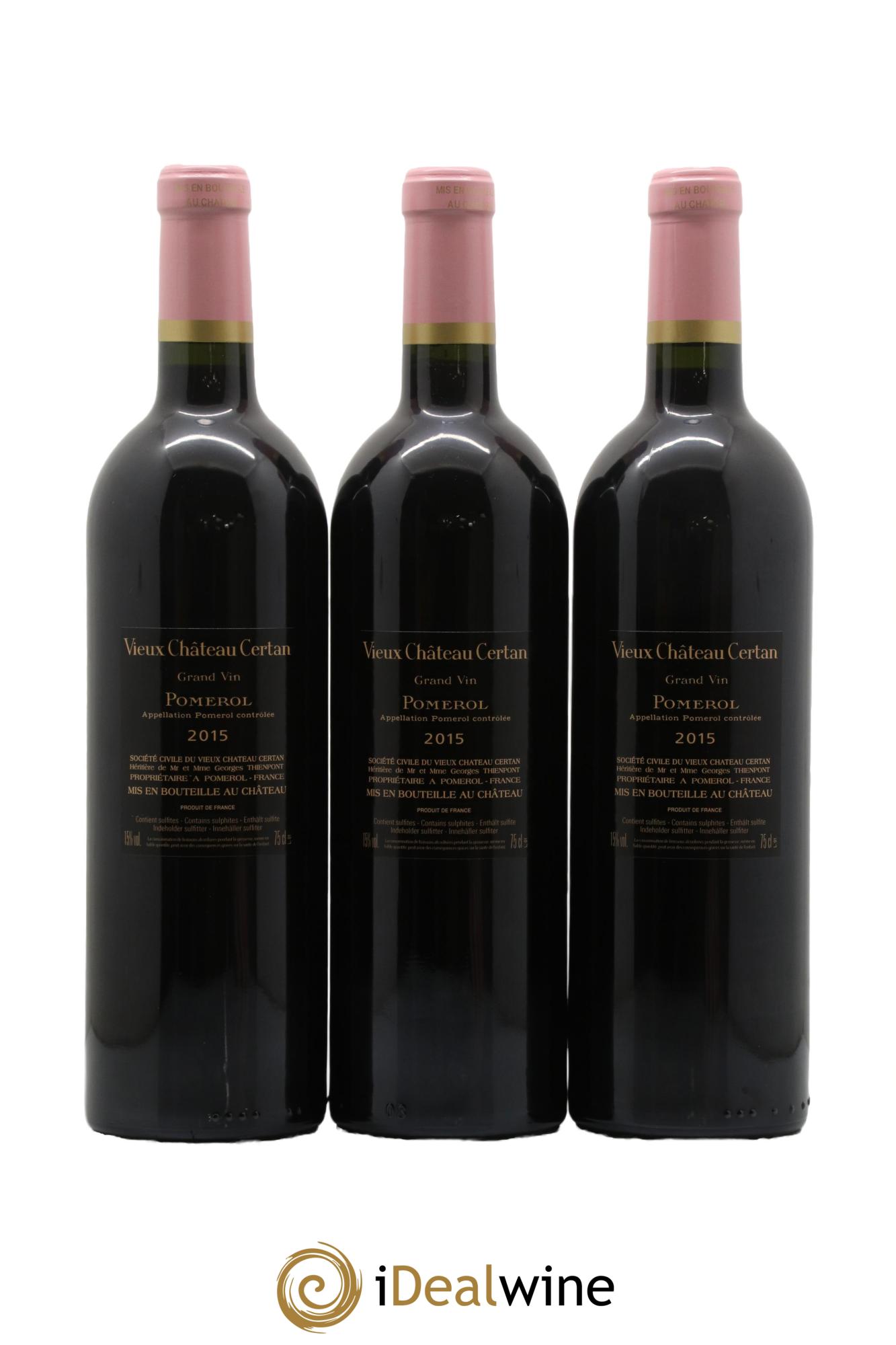 Vieux Château Certan 2015 - Lot of 3 bottles - 1
