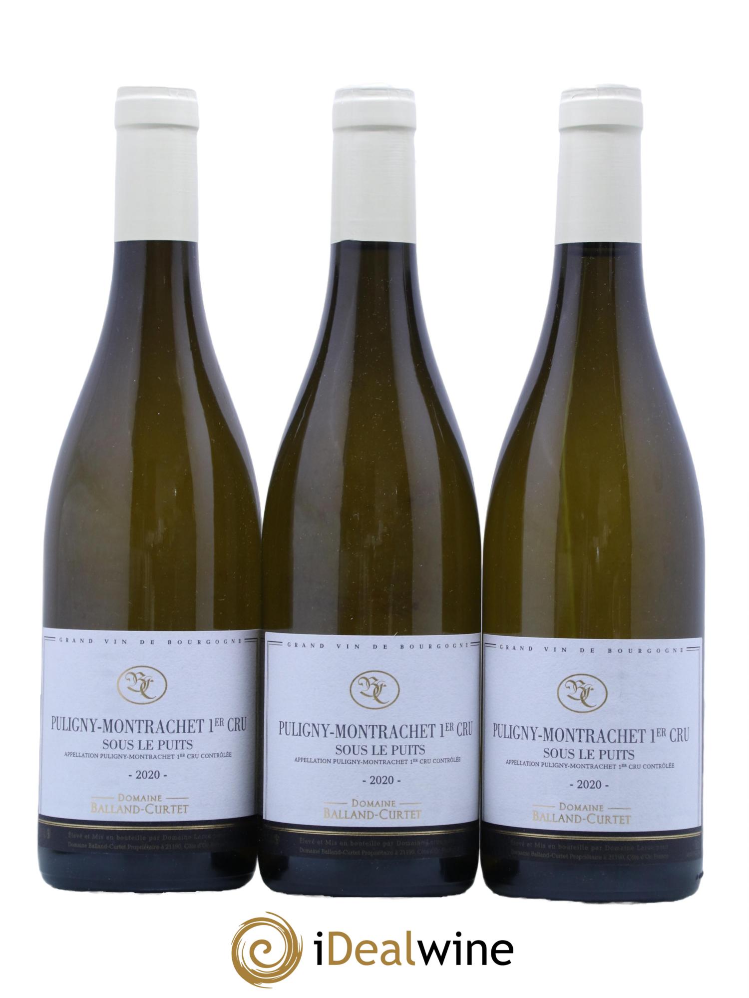 Puligny-Montrachet 1er Cru Sous Le Puits Domaine Balland Curtet 2020 - Lot de 3 bouteilles - 0