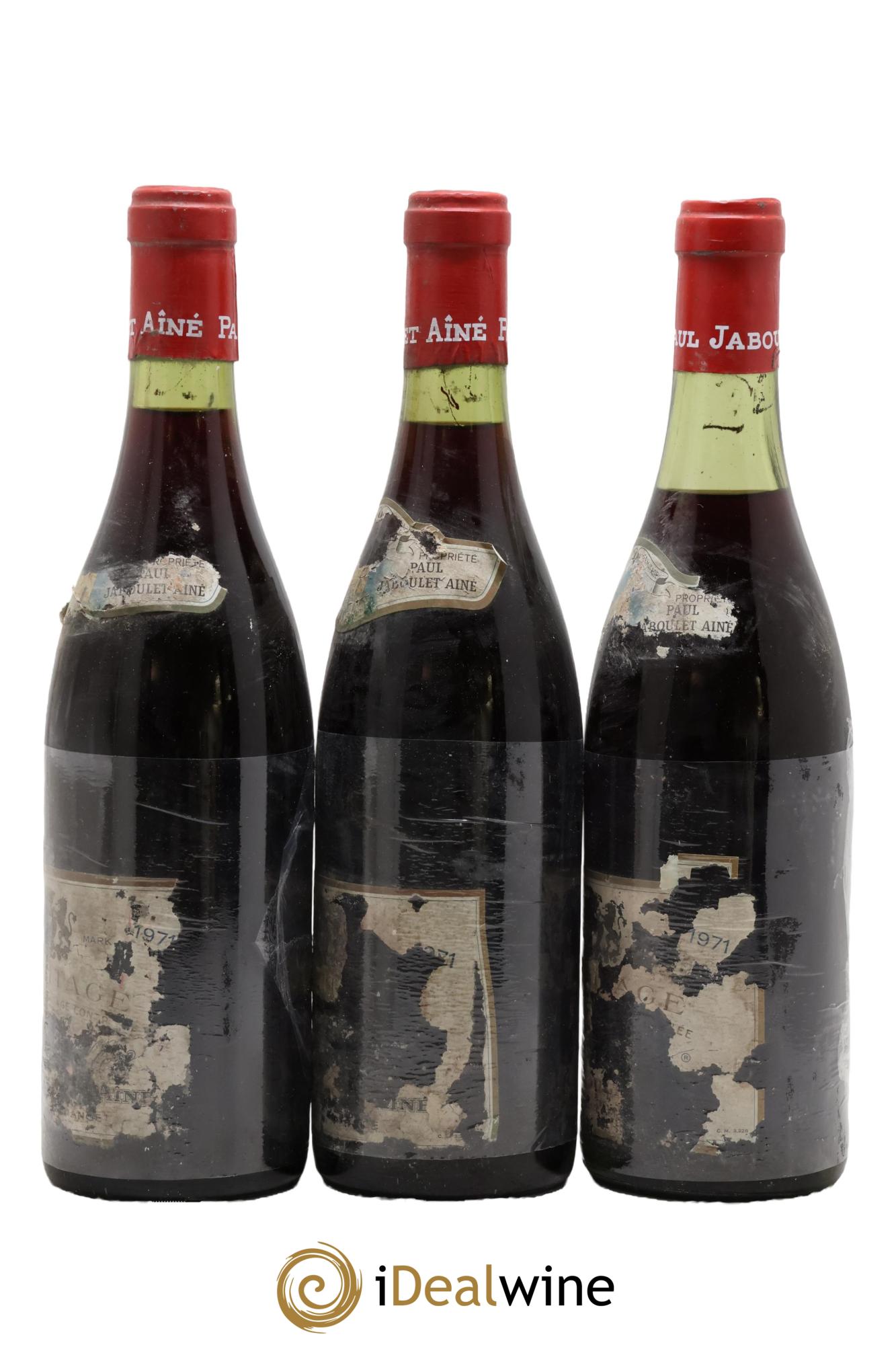Hermitage La Chapelle Paul Jaboulet Ainé 1971 - Lot de 3 bouteilles - 1
