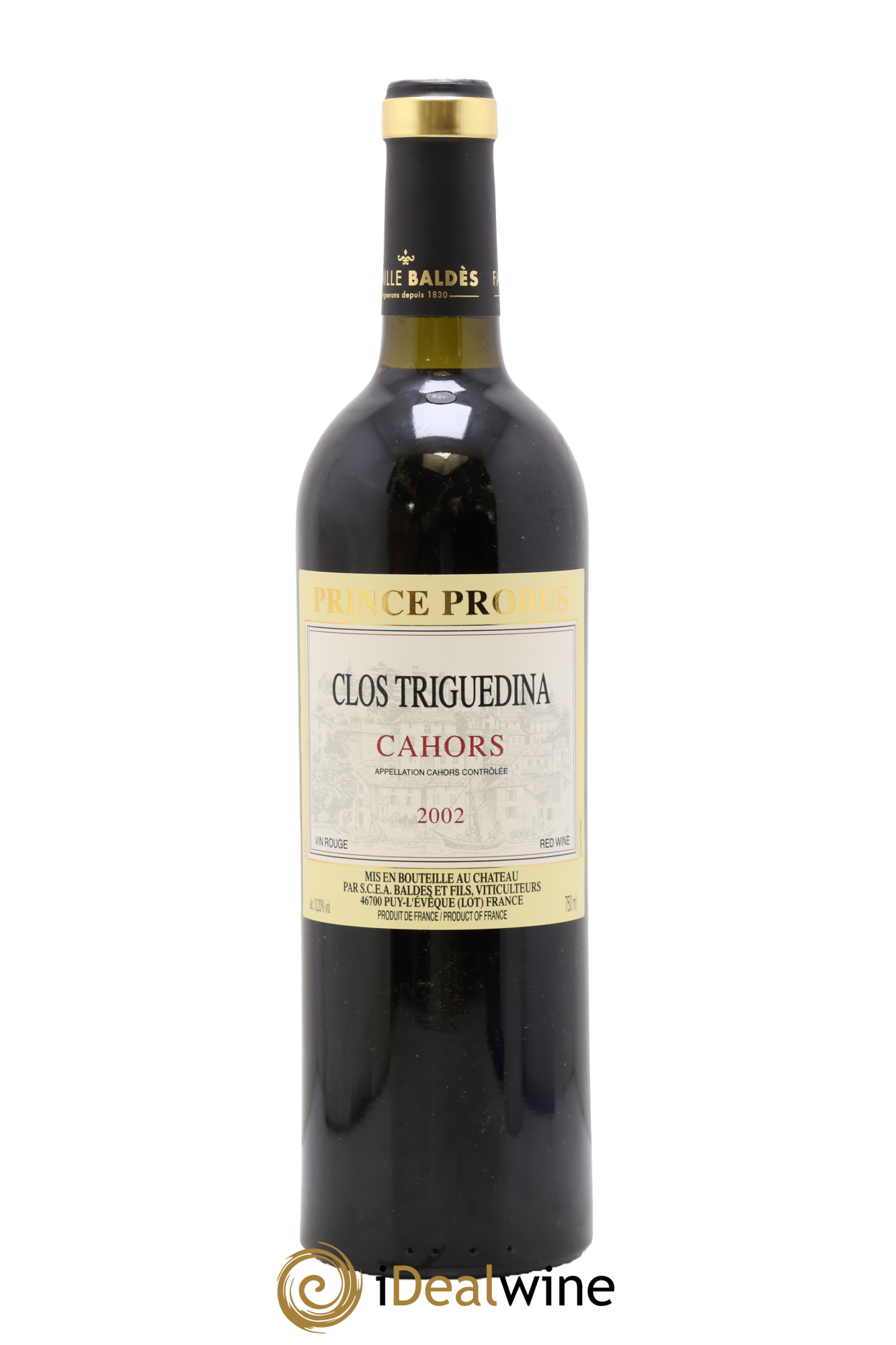 Cahors Clos Triguedina Probus Jean-Luc Baldès 2002 - Lot de 1 bouteille - 0