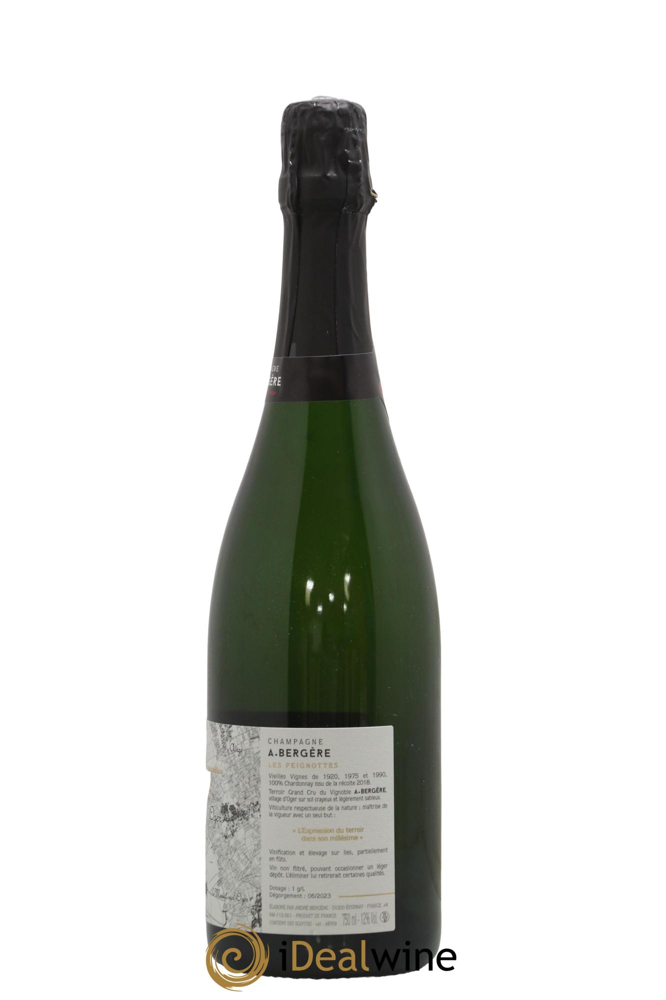 Champagne Grand Cru Extra-Brut Les Peignottes Maison A Bergère 2018 - Posten von 1 Flasche - 1