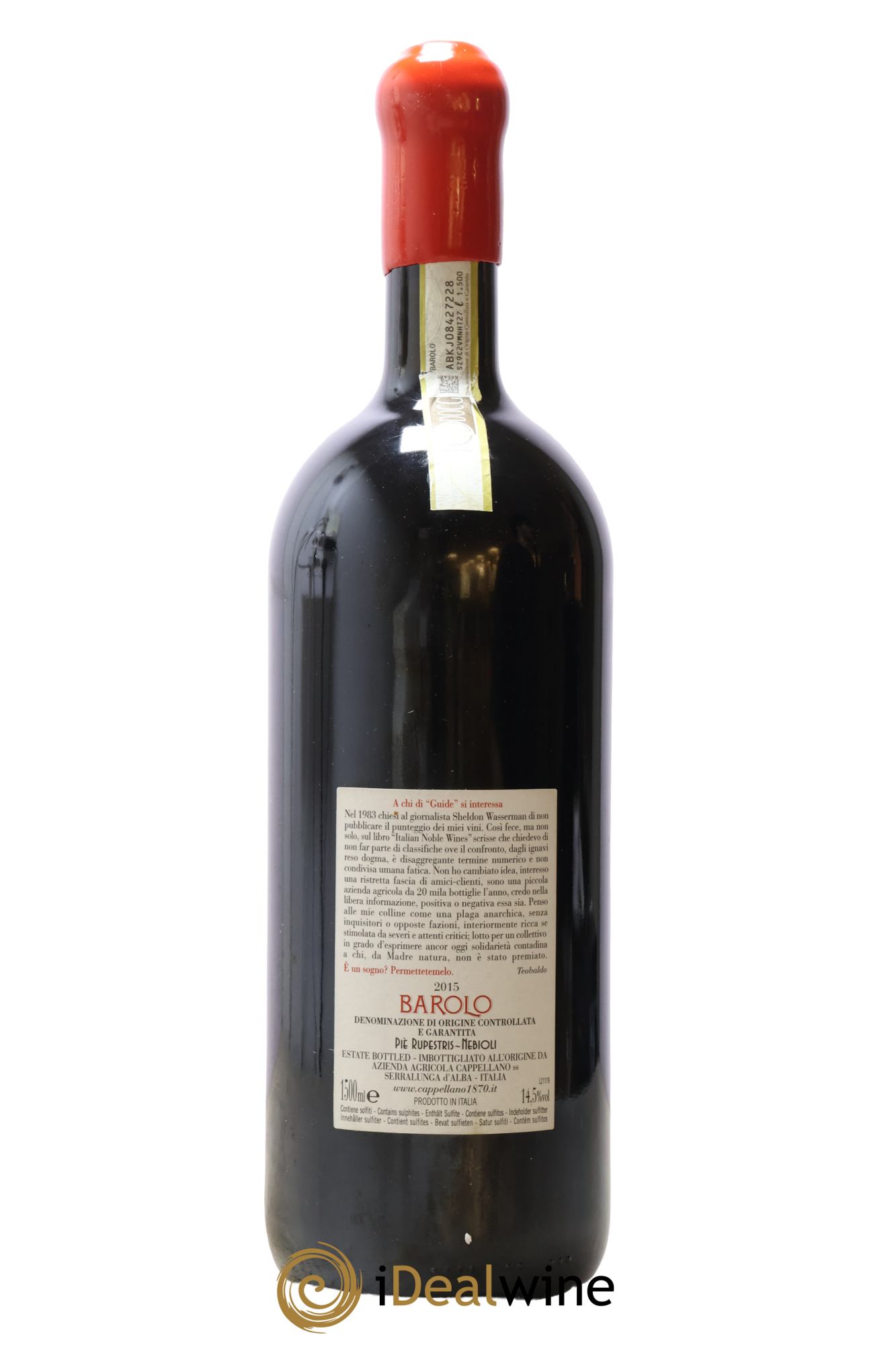 Barolo DOCG Pie Rupestris Cappellano 2015 - Lotto di 1 magnum - 1