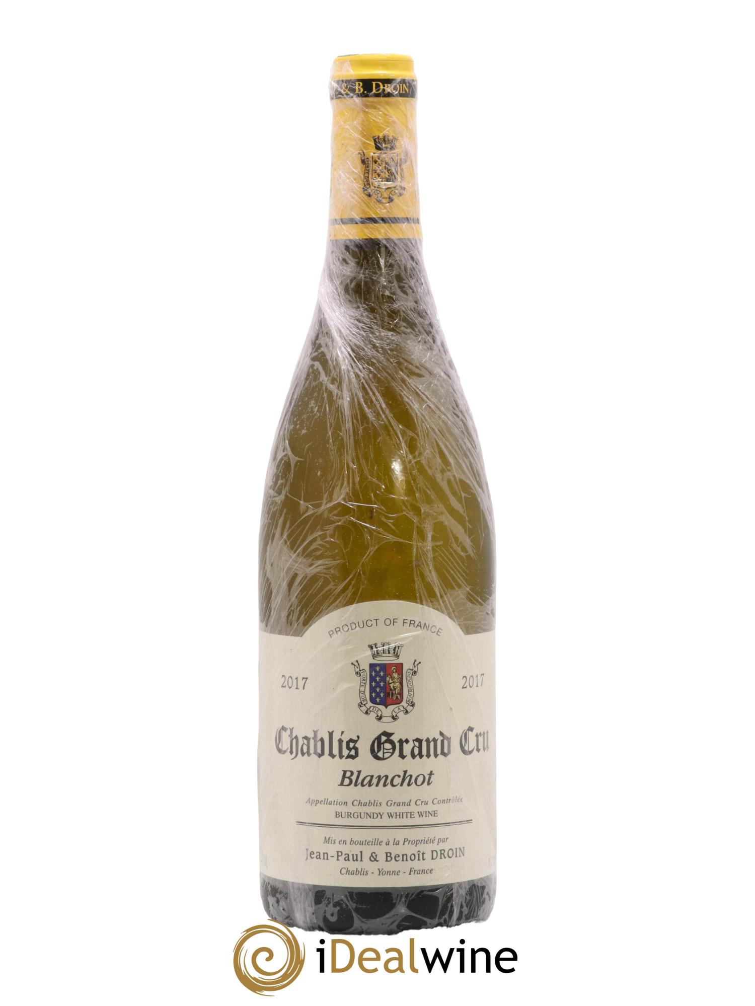 Chablis Grand Cru Blanchot Jean-Paul & Benoît Droin (Domaine) 2017 - Lot of 1 bottle - 0