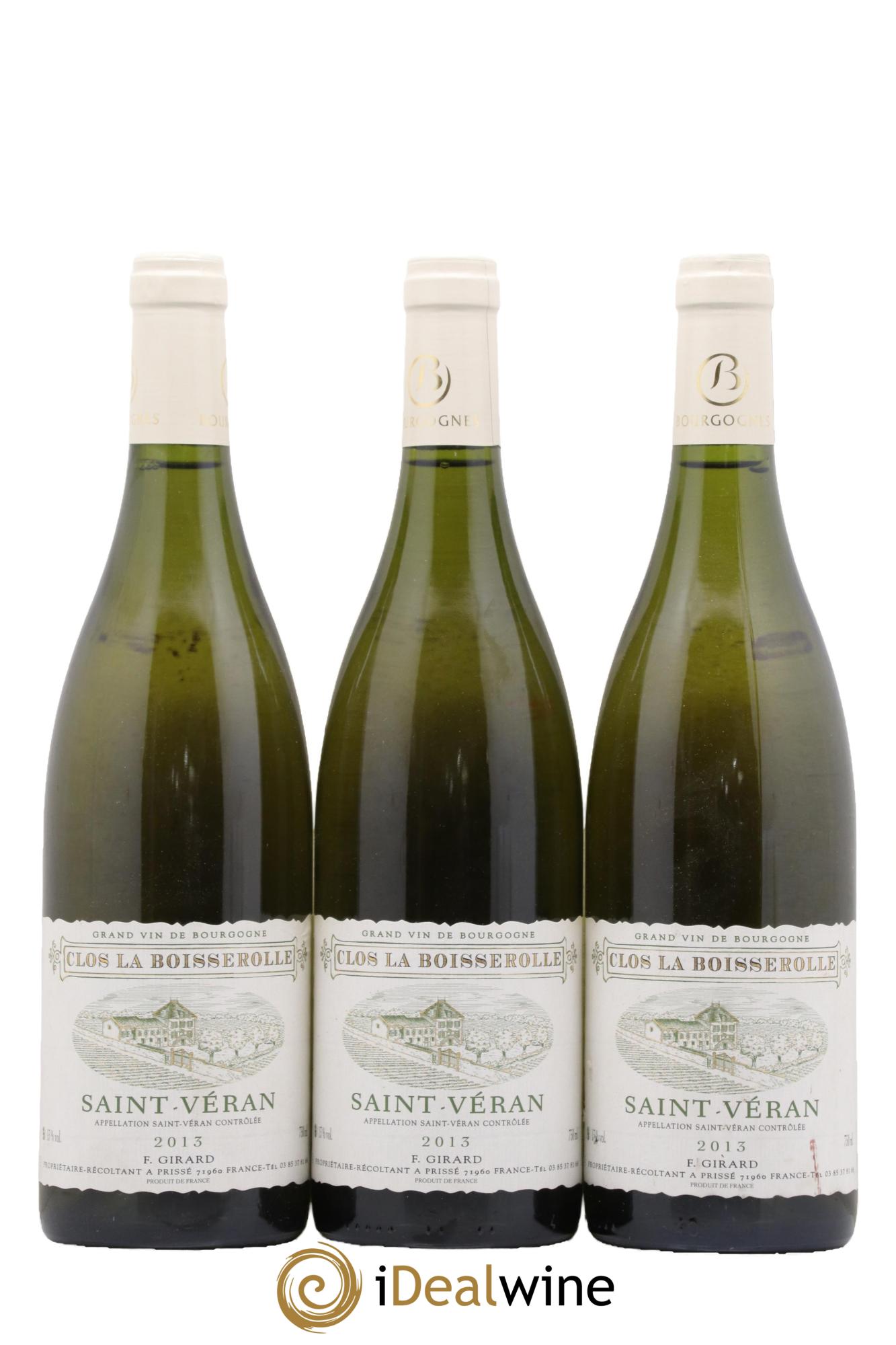 Saint-Véran Clos La Boisserolle F Girard 2013 - Lot de 3 bouteilles - 0