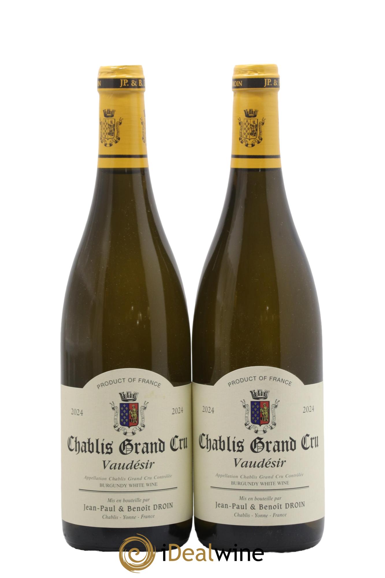 Chablis Grand Cru Vaudésir Jean-Paul & Benoît Droin (Domaine) 2024 - Lot de 2 bouteilles - 0