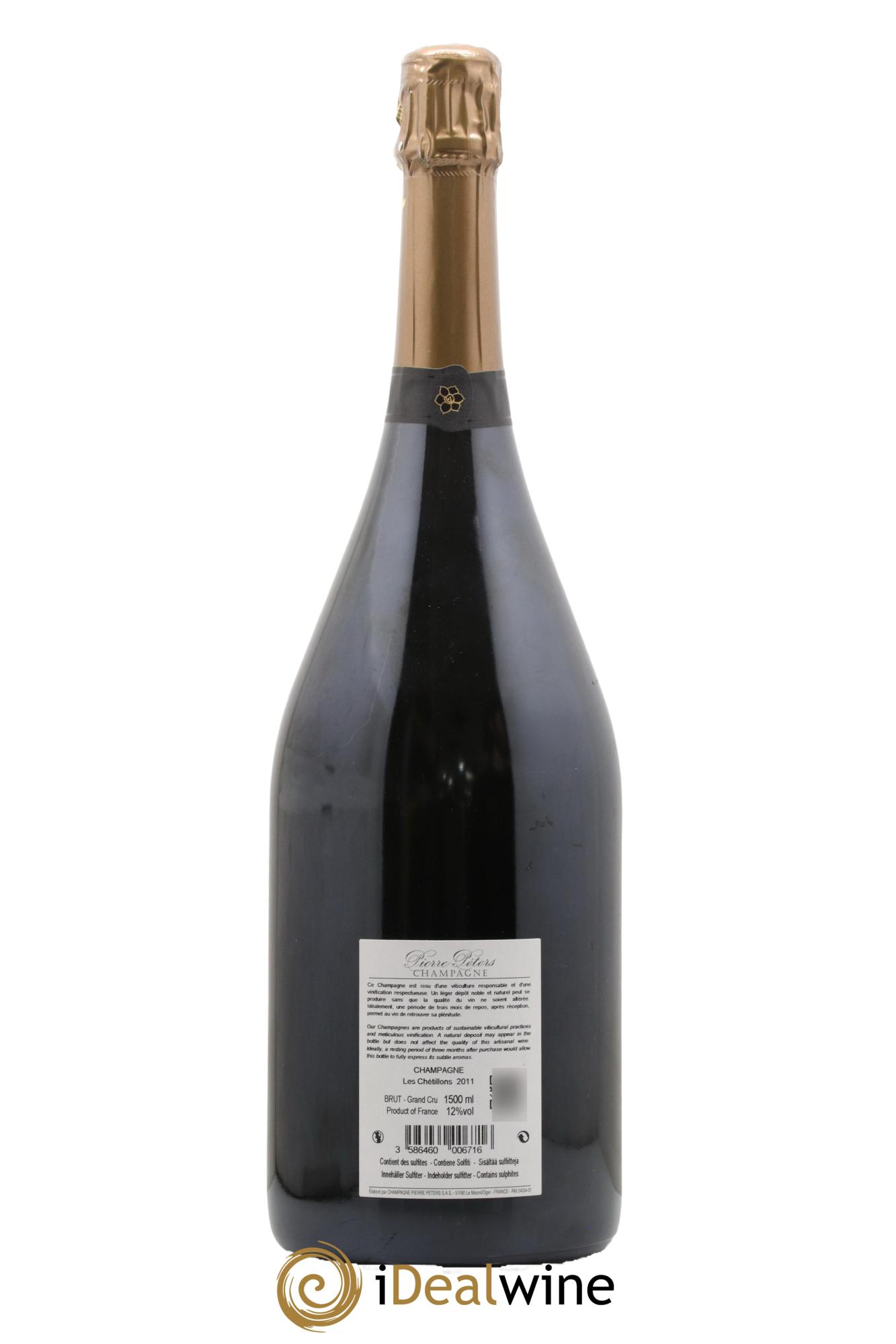 Cuvée Spéciale les Chétillons Blanc de Blancs Brut Pierre Péters 2011 - Lot de 1 magnum - 1
