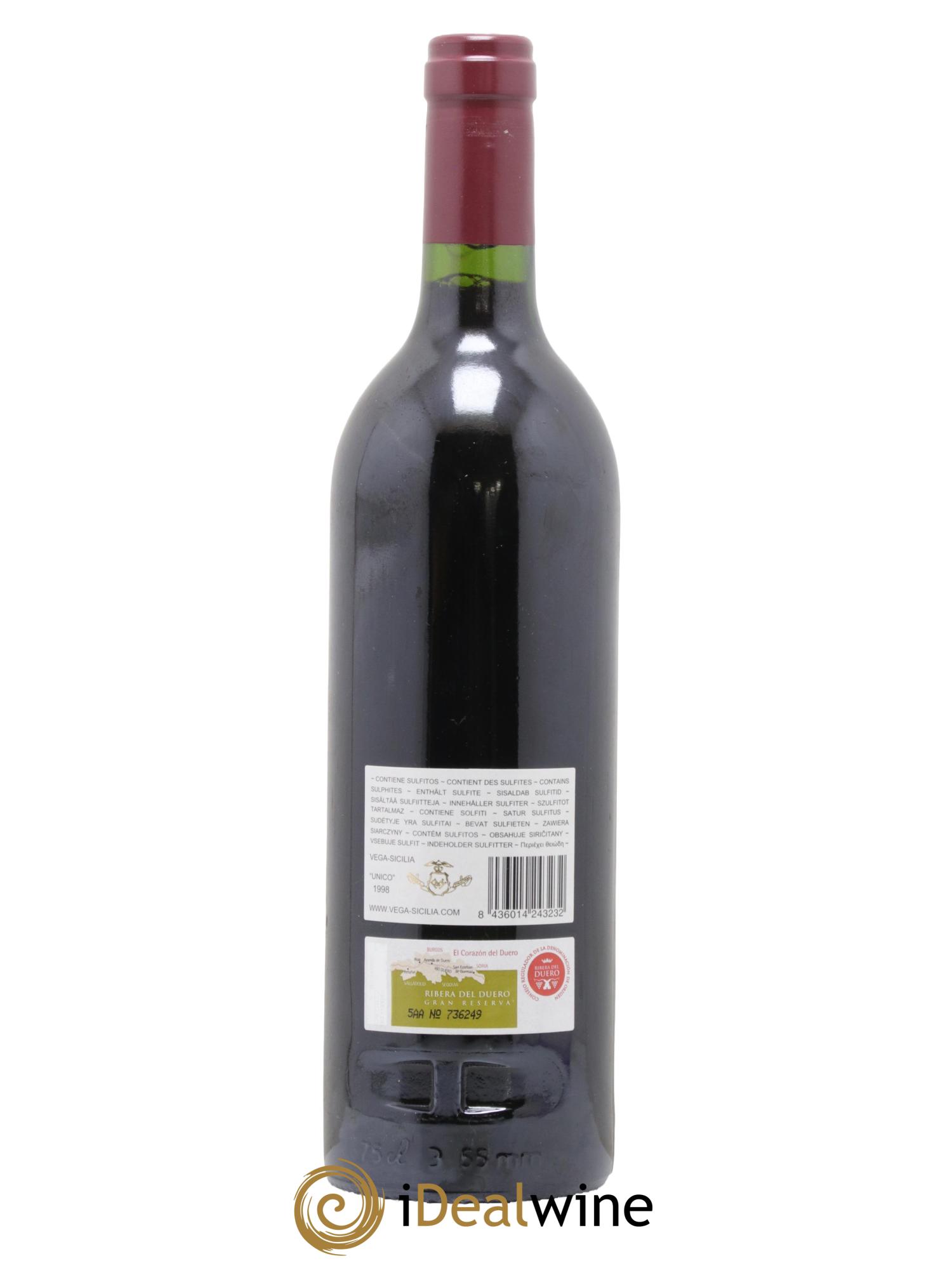 Ribera Del Duero DO Vega Sicilia Unico Famille Alvarez 1998 - Lotto di 1 bottiglia - 1