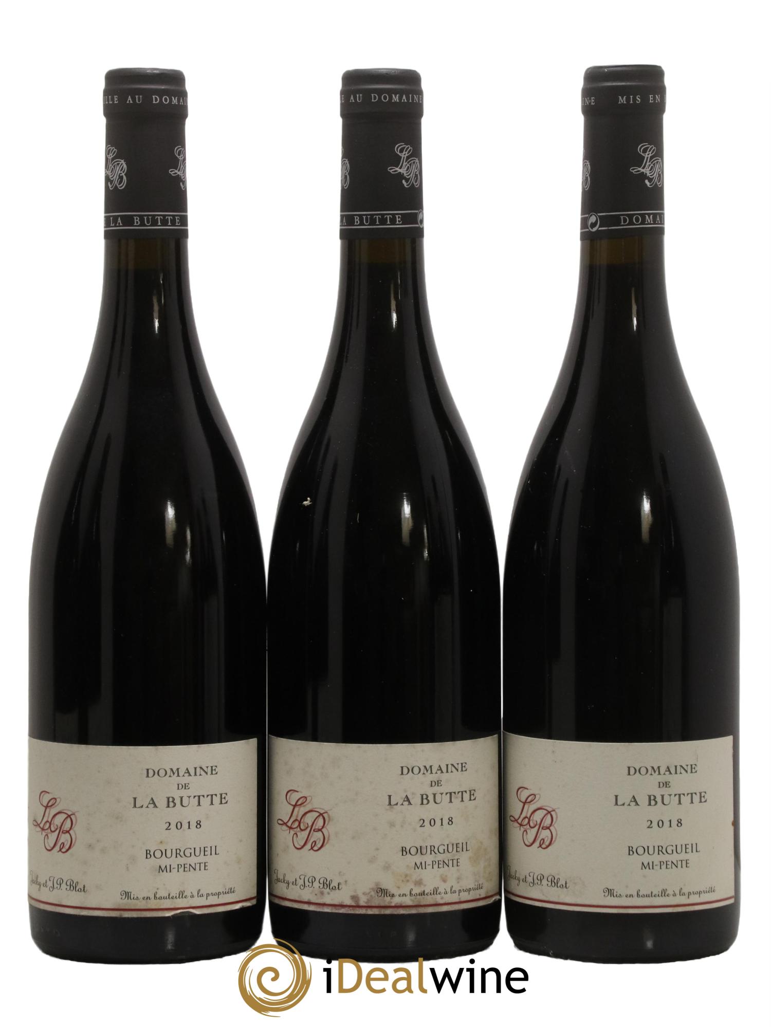 Bourgueil Mi-Pente Domaine de La Butte - Jacky Blot 2018 - Lot de 3 bouteilles - 0