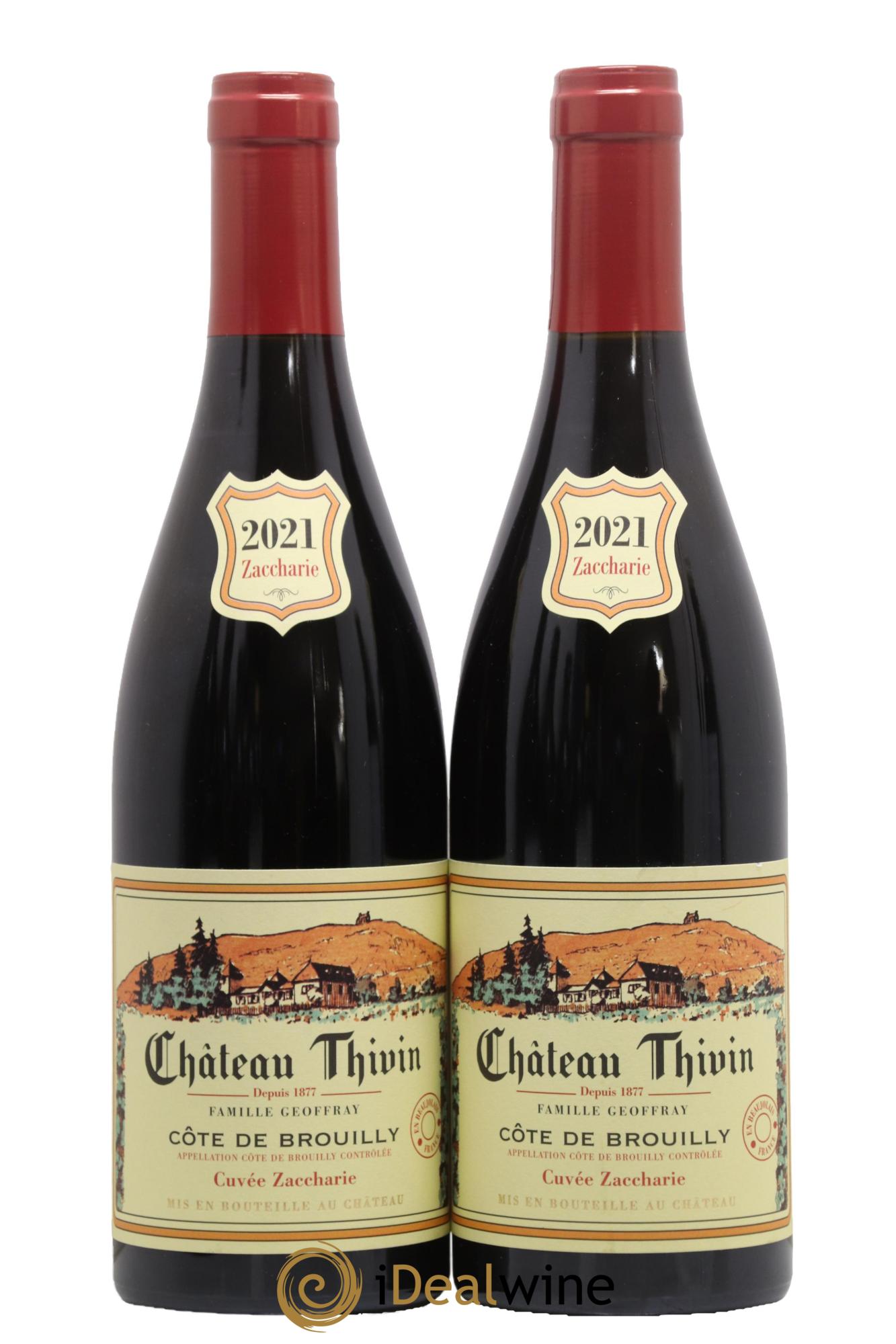 Côte de Brouilly Cuvée Zaccharie Château Thivin 2021 - Posten von 2 Flaschen - 0