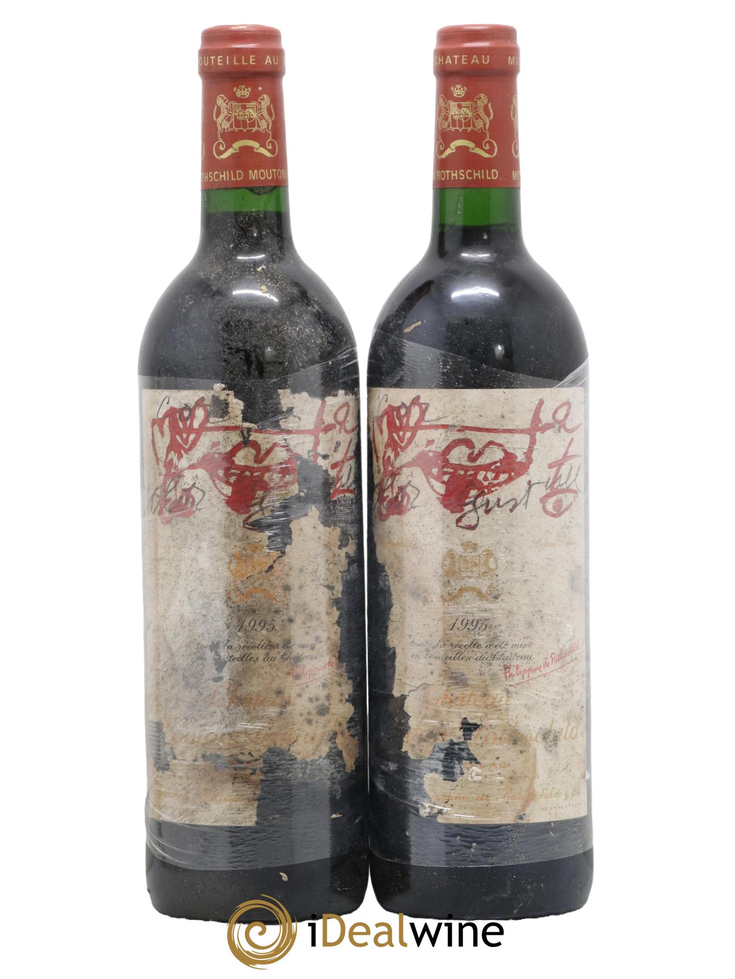 Château Mouton Rothschild 1er Grand Cru Classé 1995 - Lot de 2 bouteilles - 0