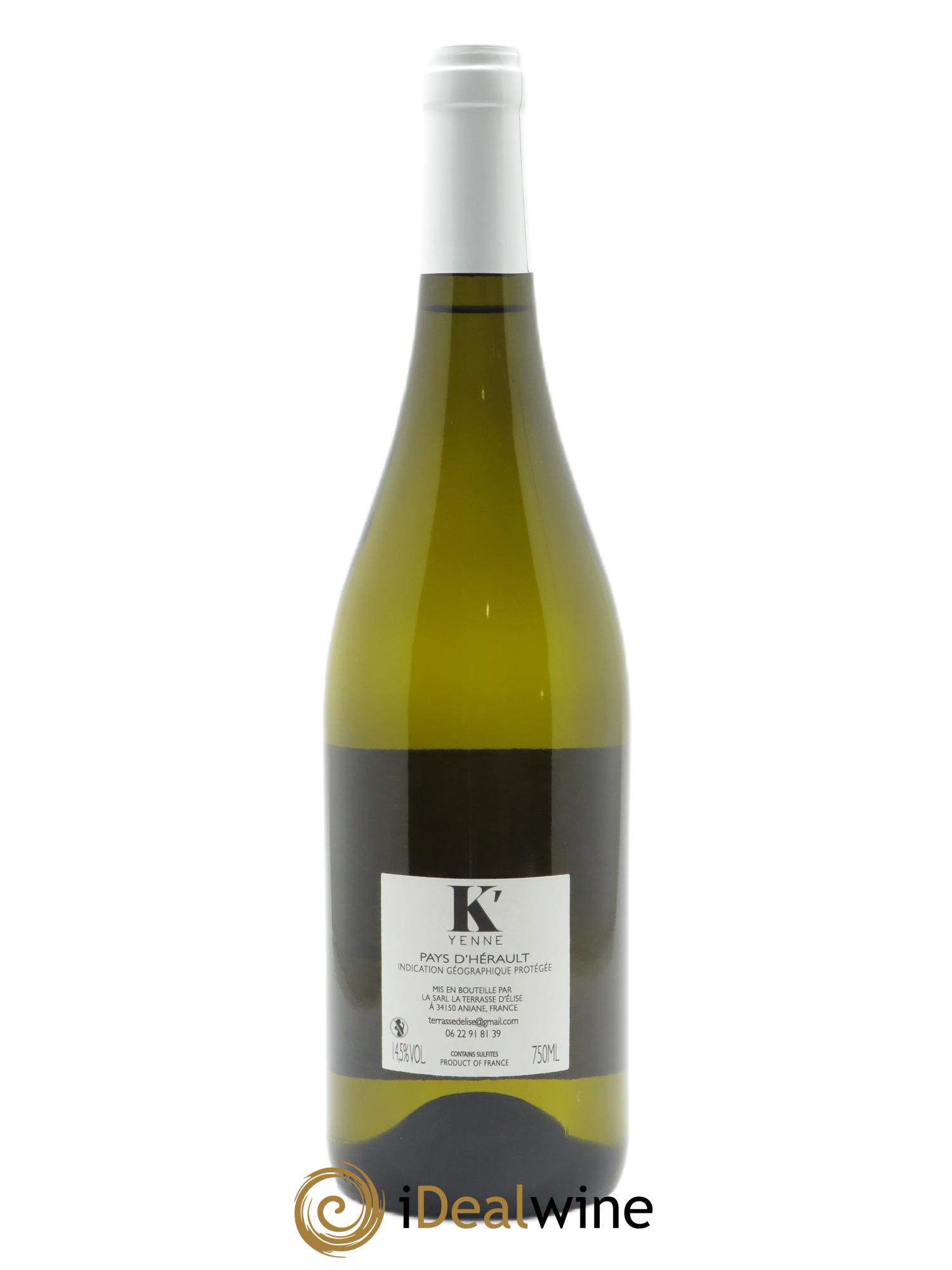 IGP Pays d'Hérault K'Yenne Terrasse d'Elise (Domaine de la) 2019 - Lot of 1 bottle - 1