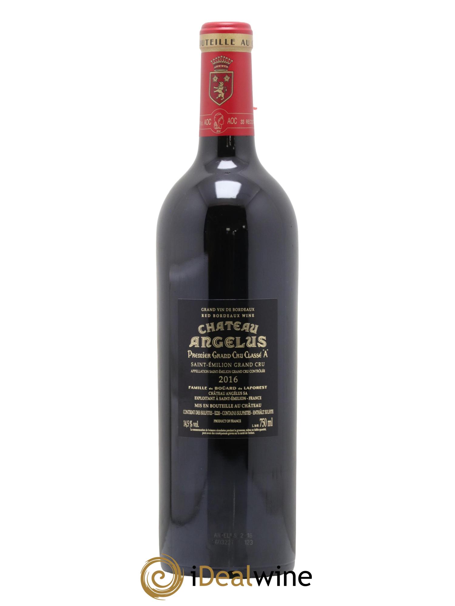 Château Angélus 1er Grand Cru Classé A 2016 - Lot of 1 bottle - 1