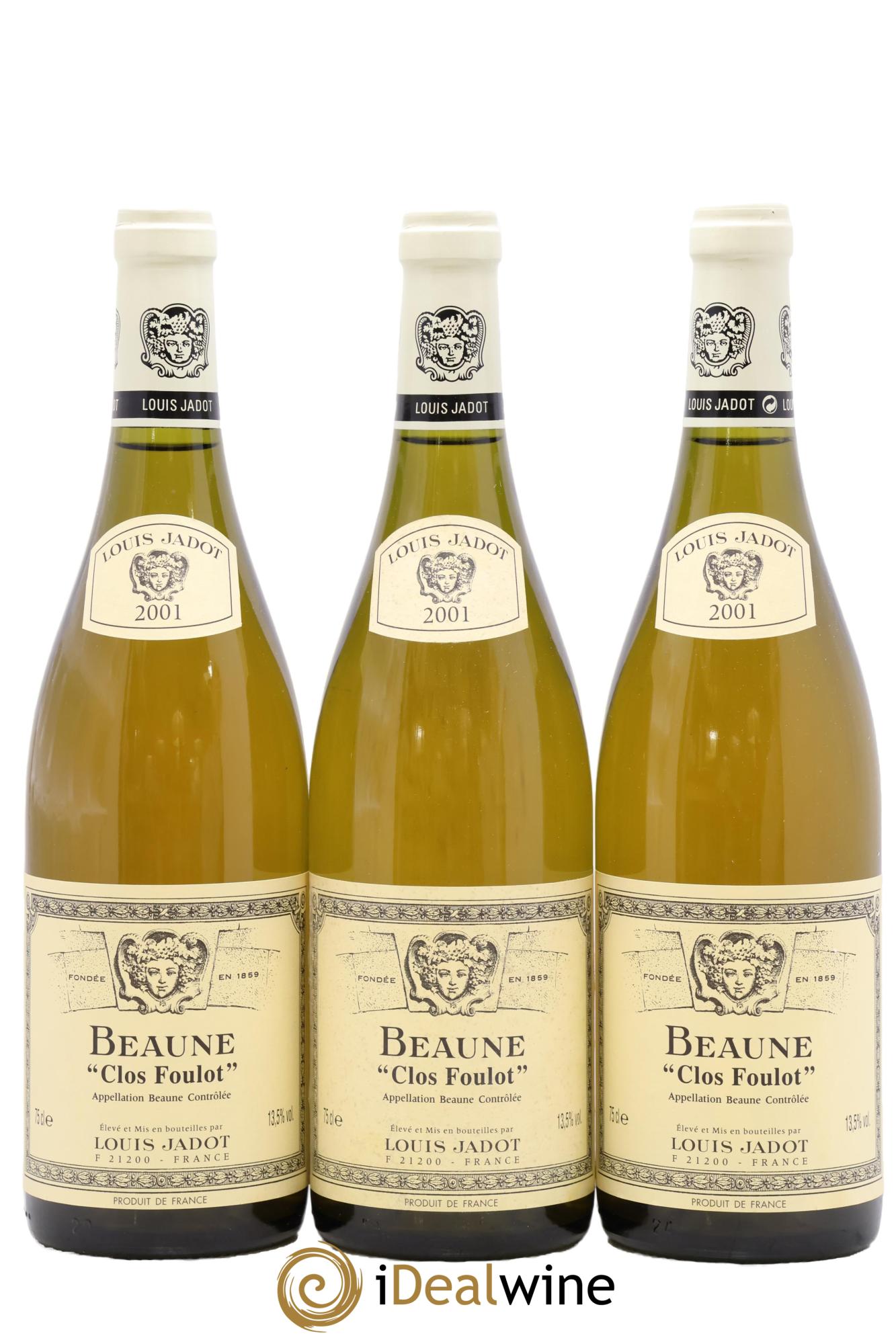 Beaune Clos Foulot Louis Jadot 2001 - Lot de 3 bouteilles - 0
