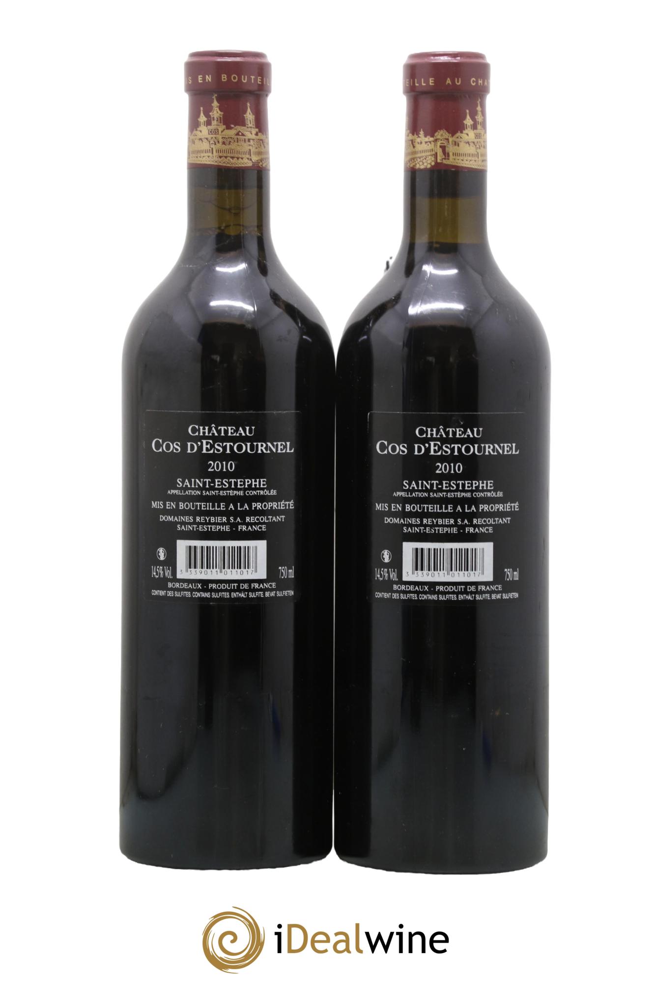 Cos d'Estournel 2ème Grand Cru Classé 2010 - Lotto di 2 bottiglie - 1