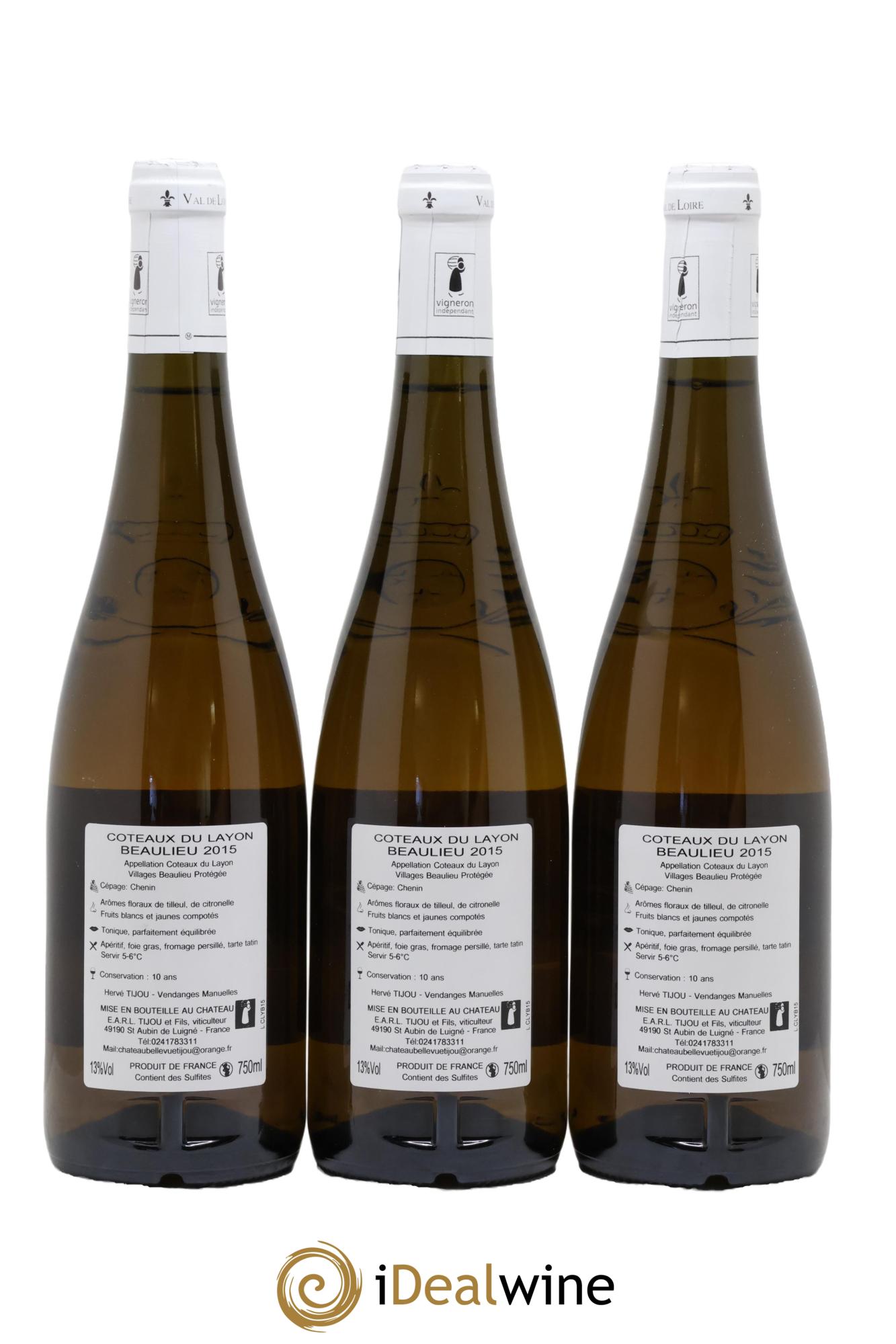 Coteaux du Layon Beaulieu Château Bellevue 2015 - Posten von 3 Flaschen - 1