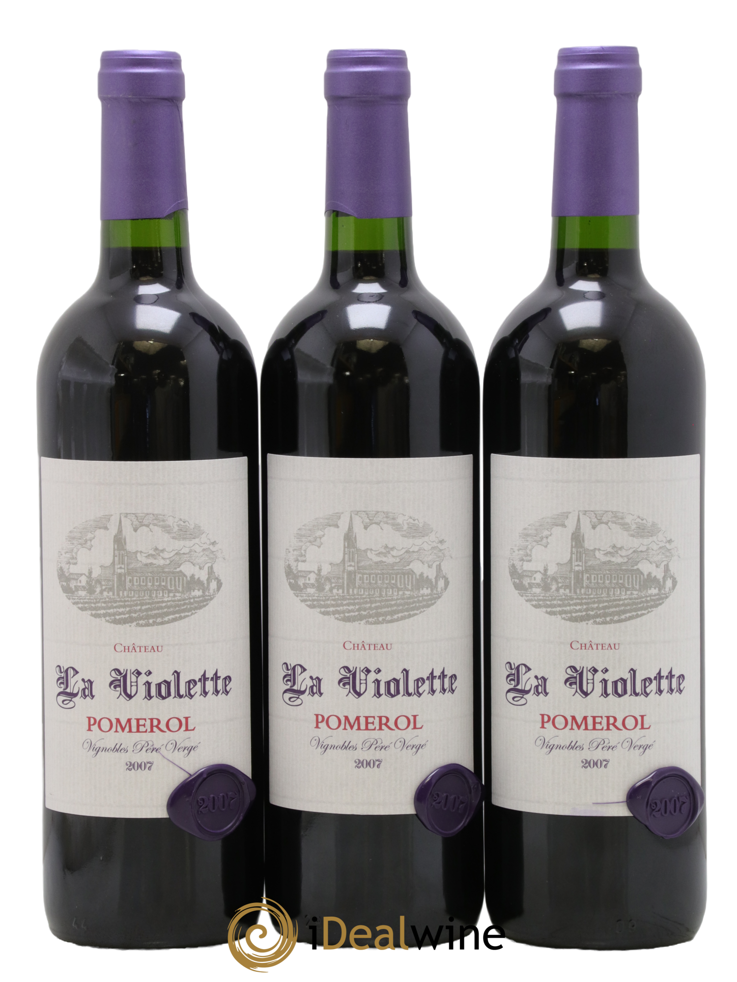 Château la Violette 2007 - Lot of 3 bottles - 0