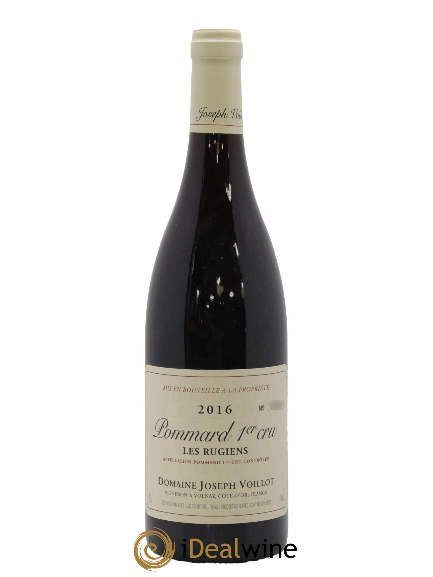 Pommard 1er Cru Les Rugiens Joseph Voillot (Domaine) 2016 - Lot de 1 bouteille - 0