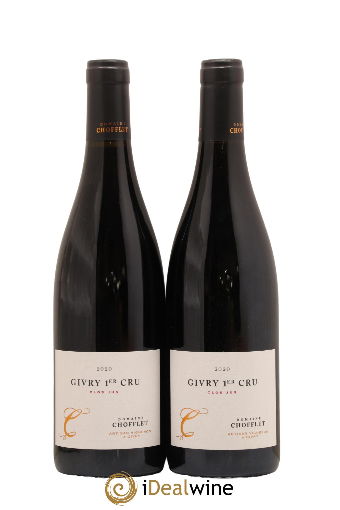 Givry 1er Cru Clos Jus Domaine Chofflet 2020 - Lotto di 2 bottiglie - 0