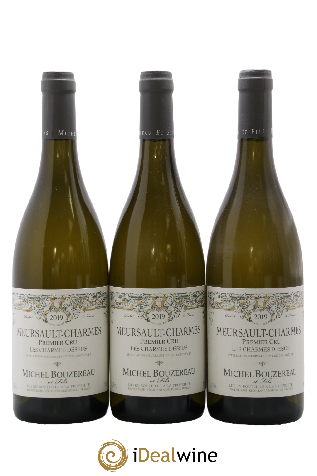 Meursault 1er Cru Charmes Les Charmes Dessus Michel Bouzereau et Fils (Domaine) 2019 - Lot de 3 bouteilles - 0