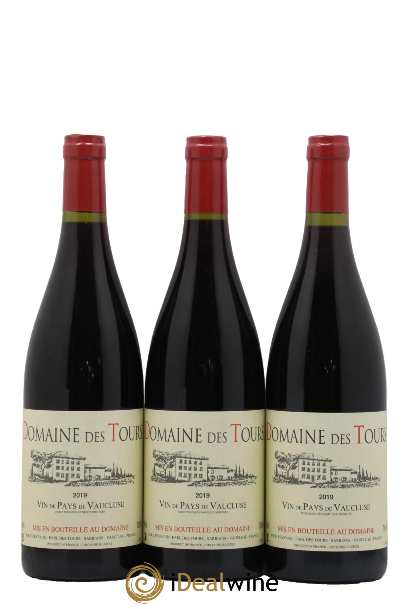 Vaucluse (Vin de Pays de Vaucluse) Domaine des Tours Emmanuel Reynaud 2019 - Lot de 3 bouteilles - 0