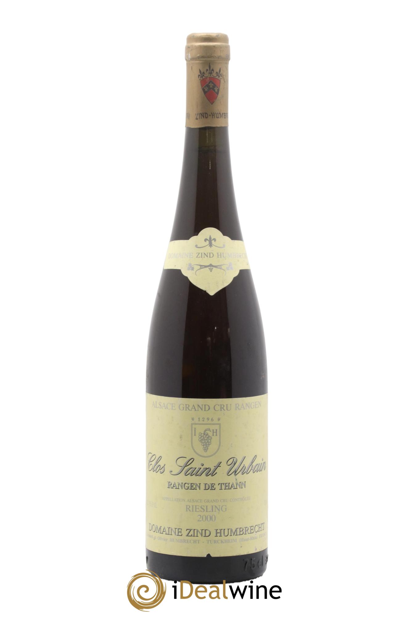 Alsace Riesling Grand Cru Rangen de Thann Clos Saint Urbain Zind-Humbrecht (Domaine) 2000 - Lot of 1 bottle - 0