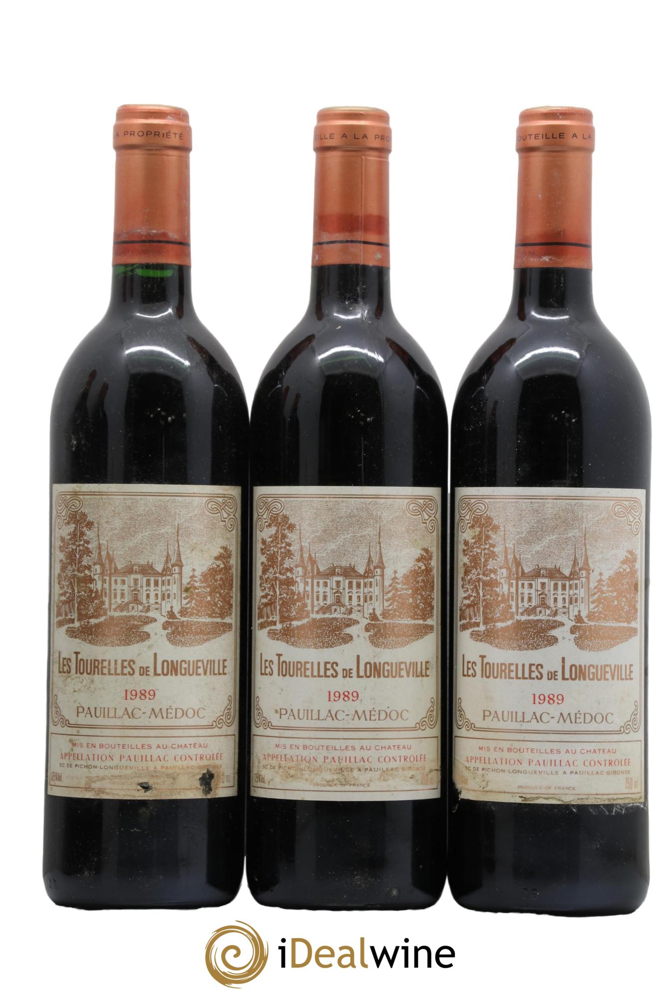 Les Tourelles de Longueville Second Vin 1989 - Lot de 3 bouteilles - 0