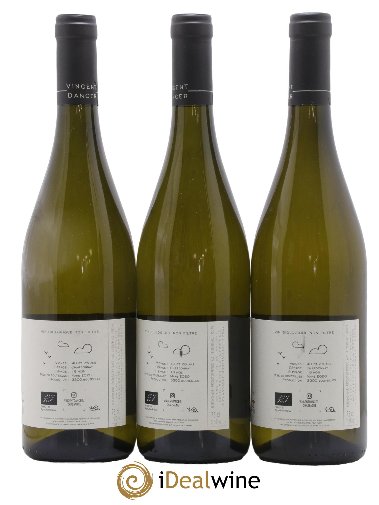 Chassagne-Montrachet 1er Cru La Romanée Vincent Dancer 2018 - Lot de 3 bouteilles - 1