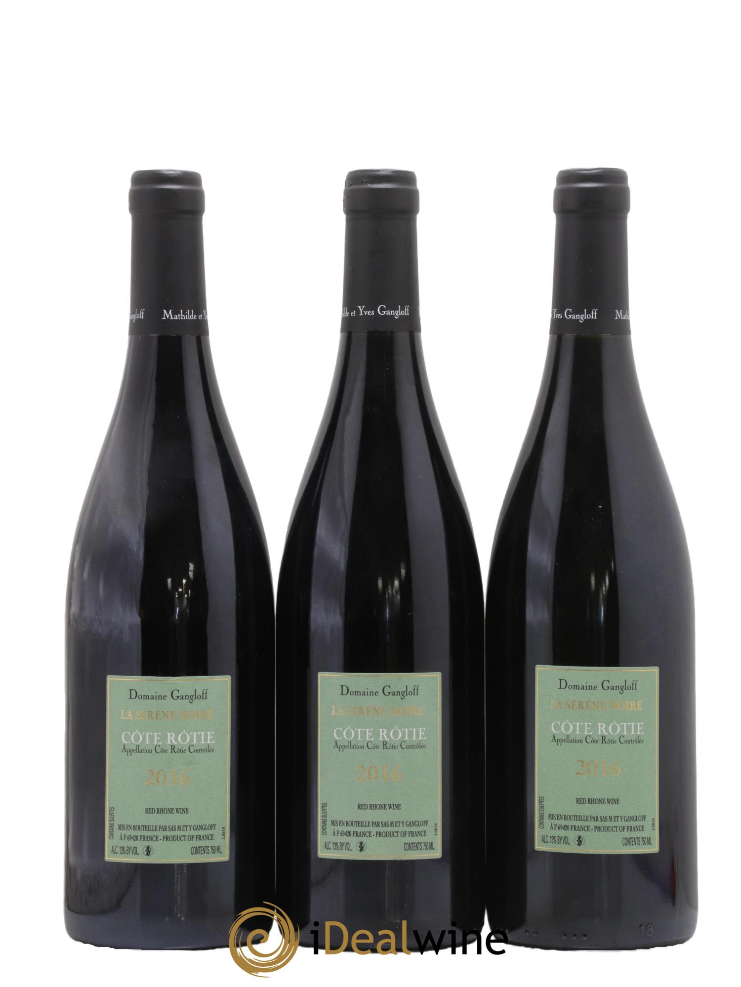 Côte-Rôtie La Sereine Noire Gangloff (Domaine) 2016 - Lot de 3 bouteilles - 1