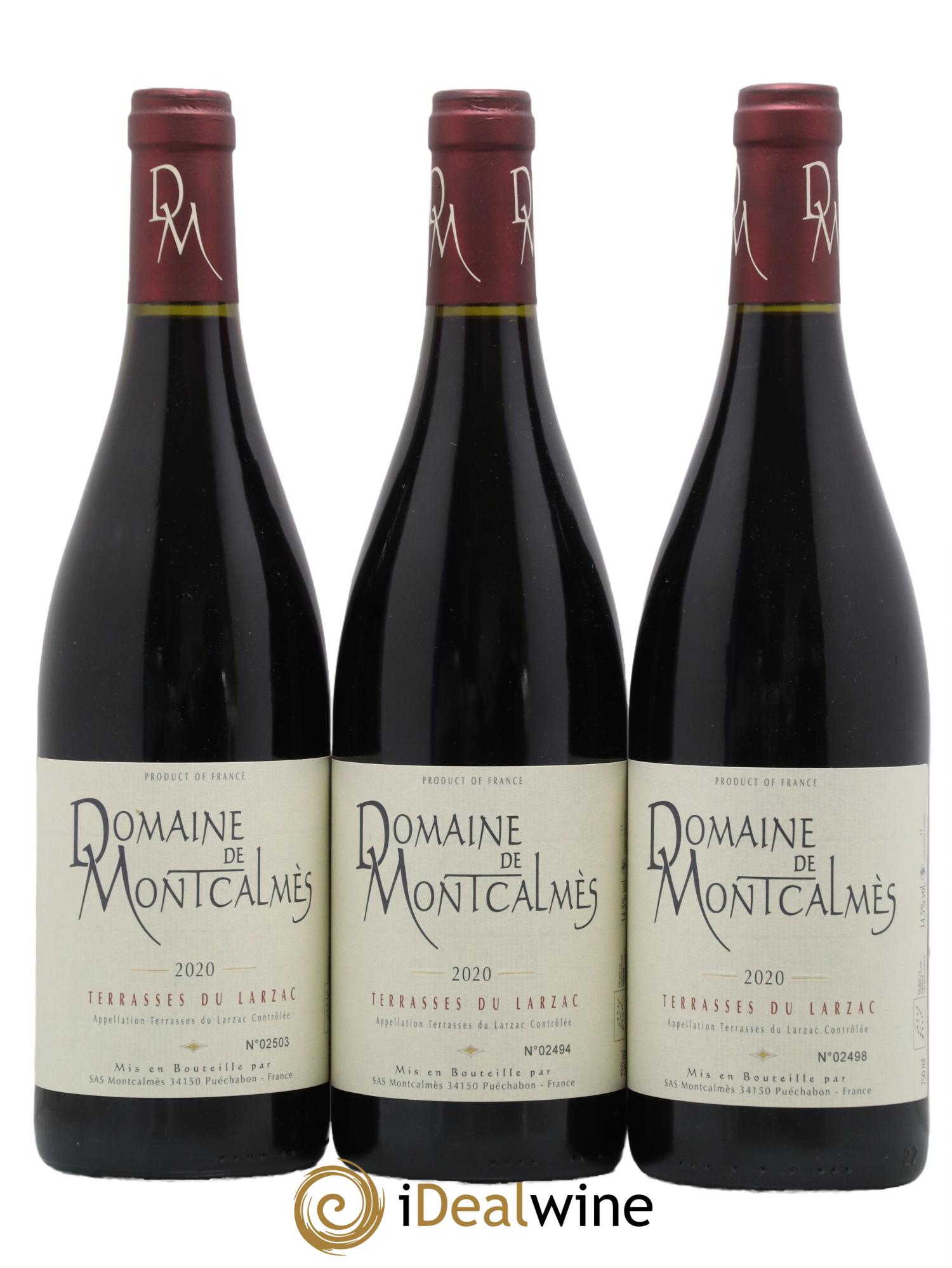 Terrasses du Larzac Domaine de Montcalmès Frédéric Pourtalié 2020 - Lot de 3 bouteilles - 0