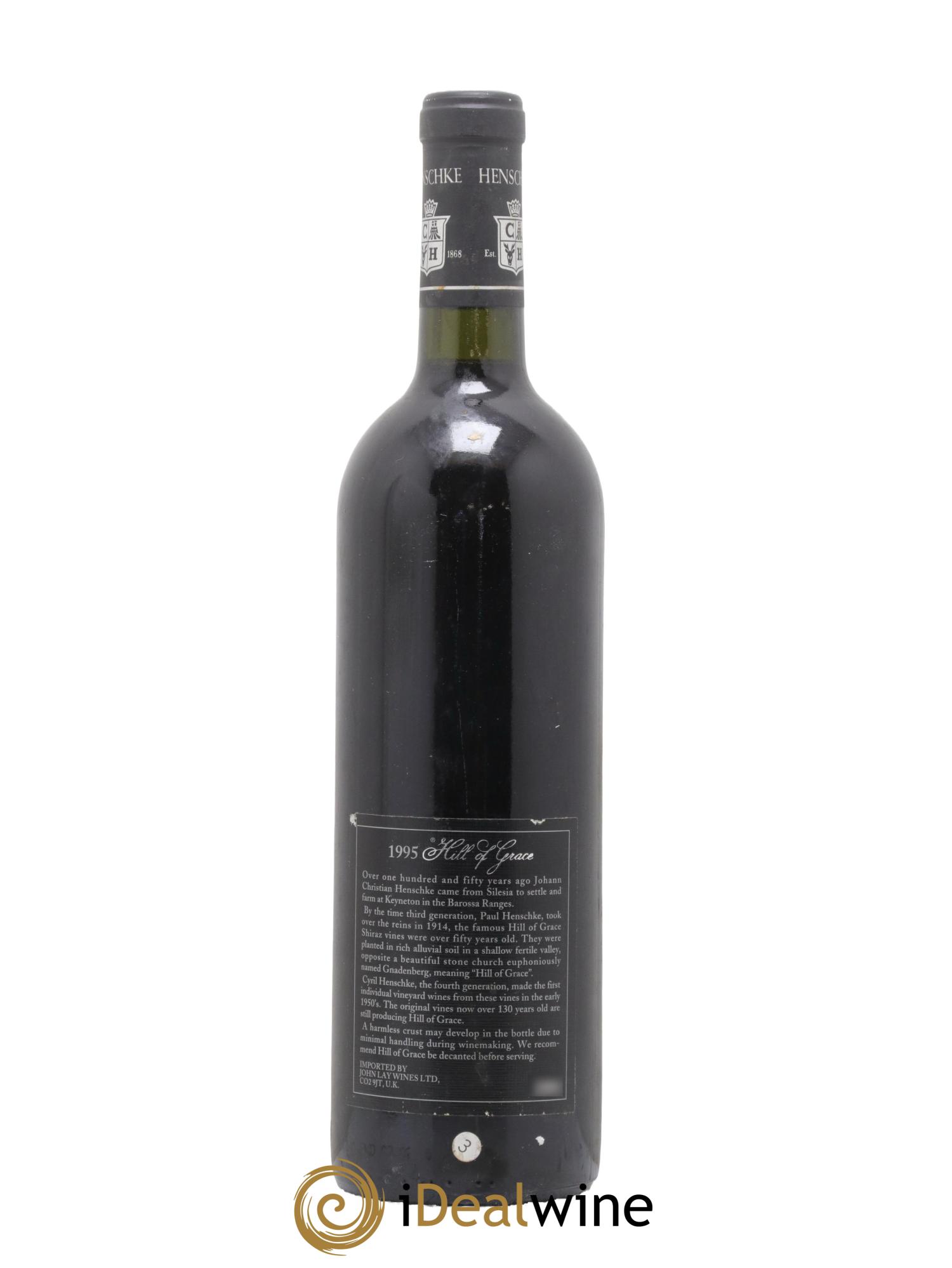 Eden Valley Hill of Grace Shiraz Henschke  1995 - Lot de 1 bouteille - 1