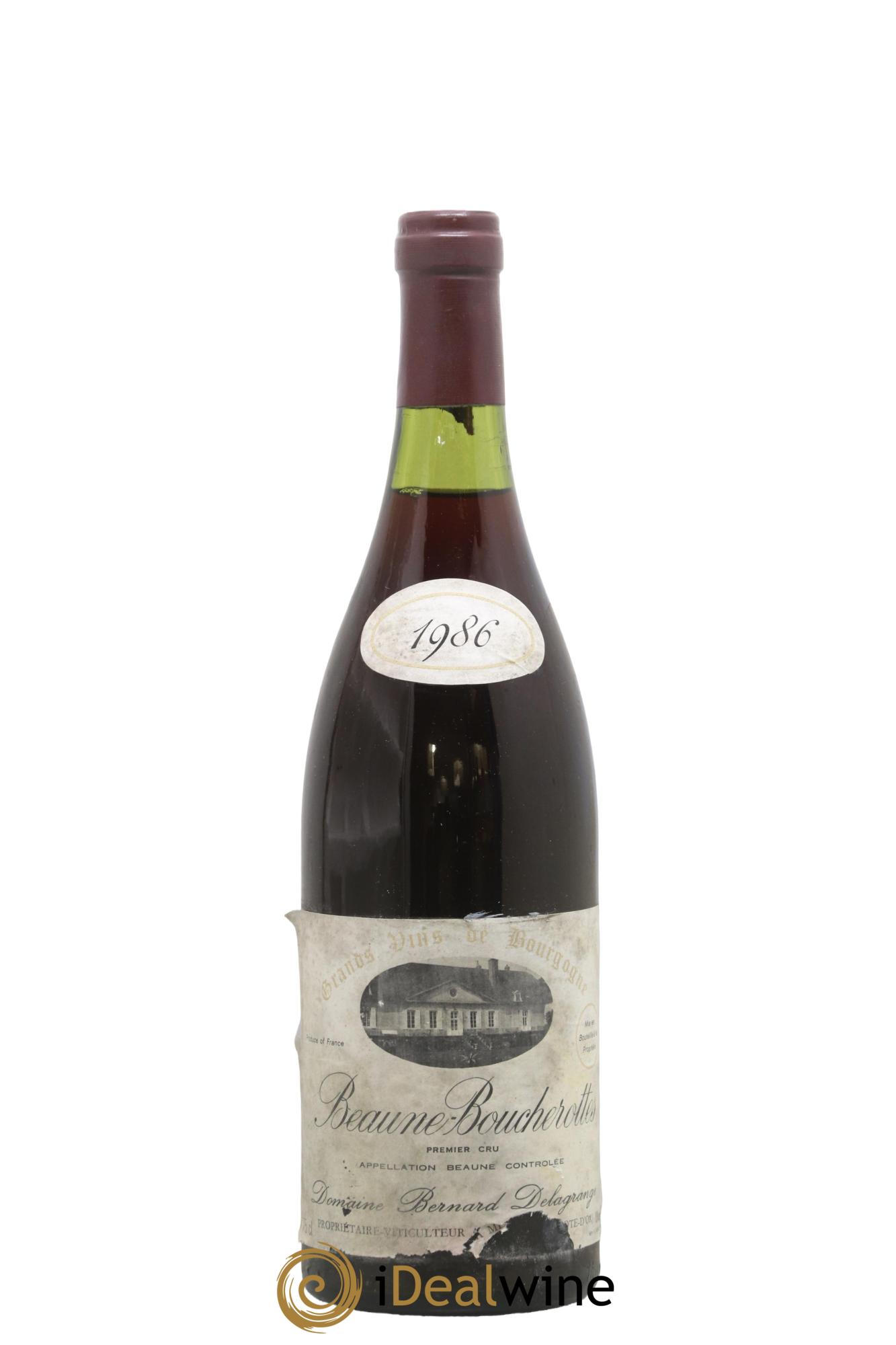 Beaune 1er Cru Boucherottes Domaine Bernard Delagrange 1986 - Lot de 1 bouteille - 0