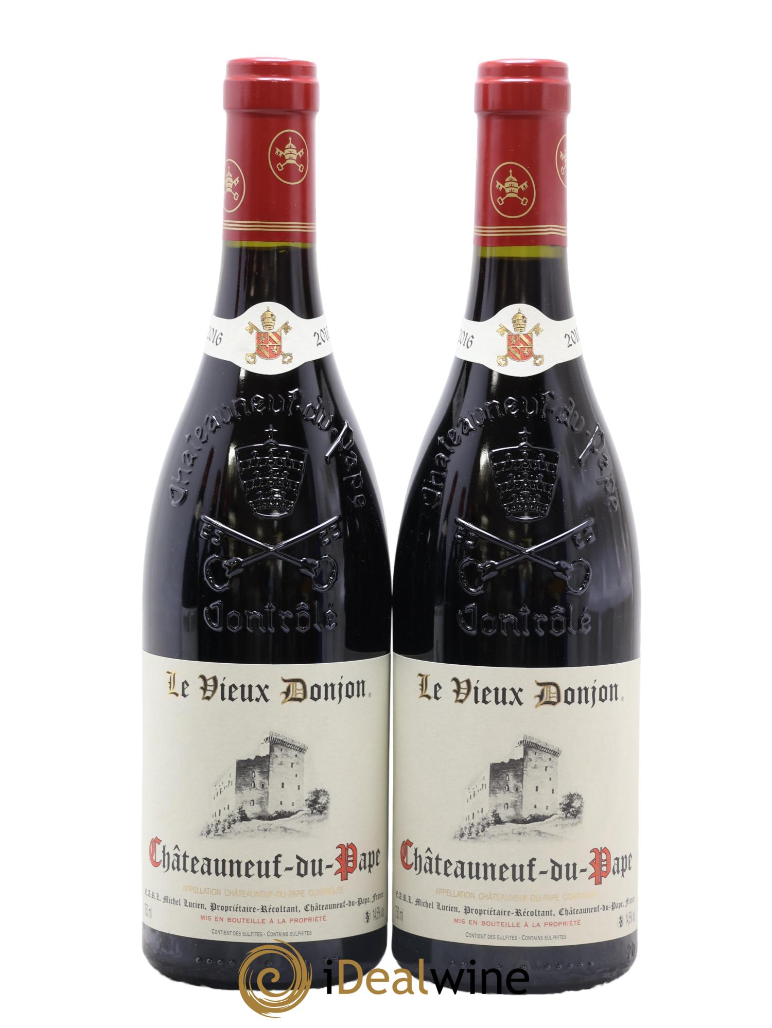 Châteauneuf-du-Pape Le Vieux Donjon Michel Lucien 2016 - Lot de 2 bouteilles - 0