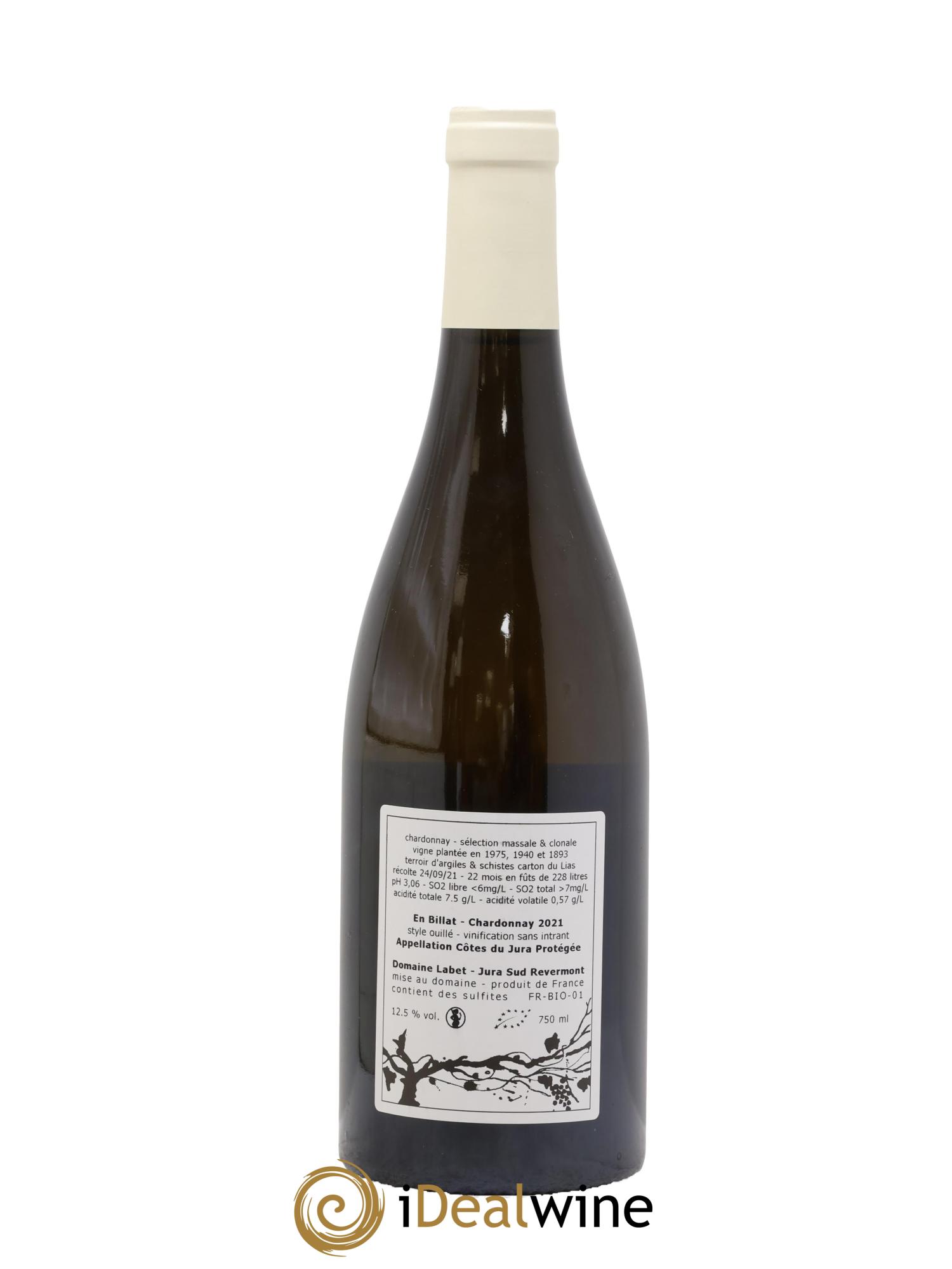 Côtes du Jura Chardonnay En Billat Labet (Domaine) 2021 - Lot de 1 bouteille - 1