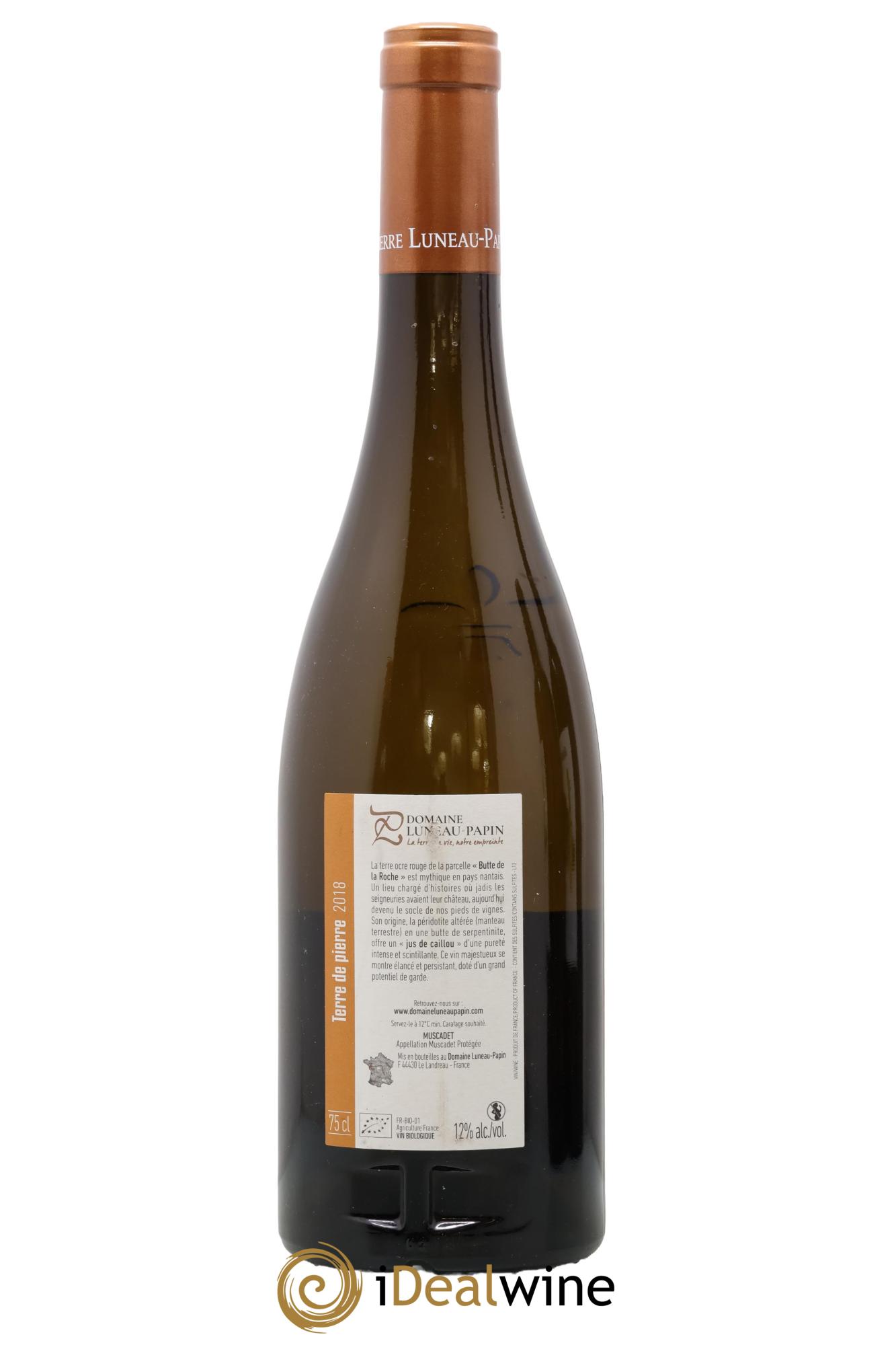 Muscadet-Sèvre-et-Maine sur lie Terre de Pierre Luneau-Papin 2018 - Lot de 1 bouteille - 1