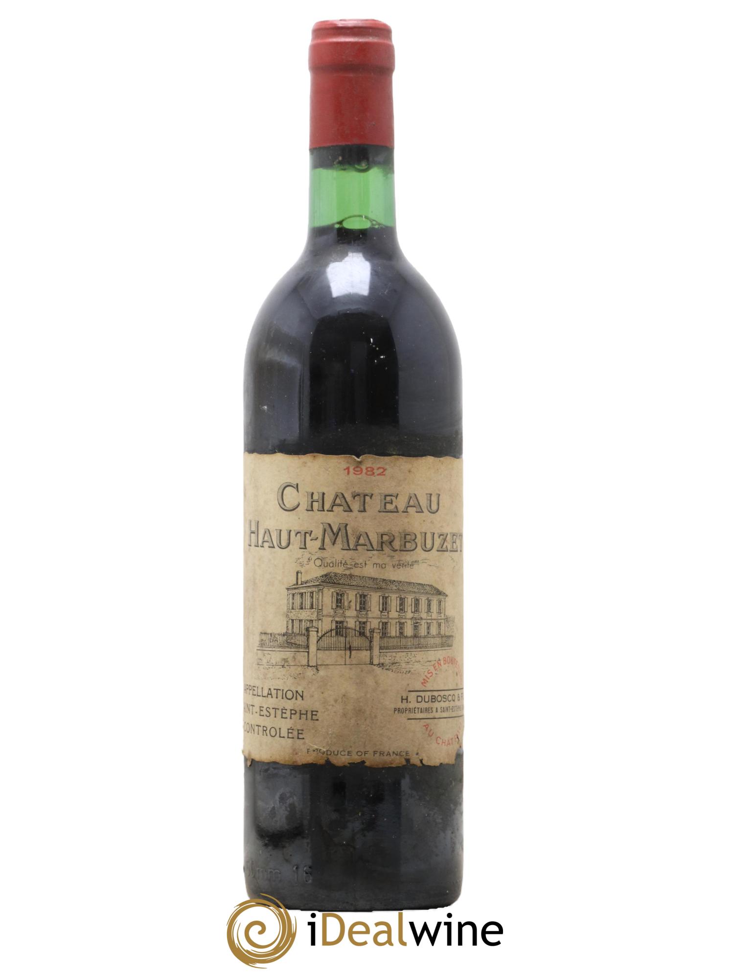 Château Haut Marbuzet 1982 - Lot de 1 bouteille - 0