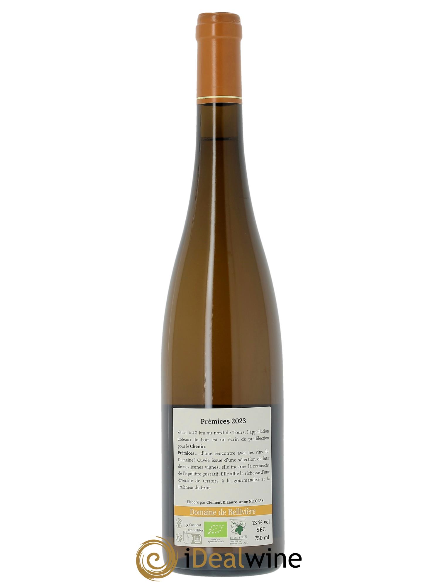 Coteaux du Loir Les Prémices Domaine de Bellivière  2023 - Lot de 1 bouteille - 1