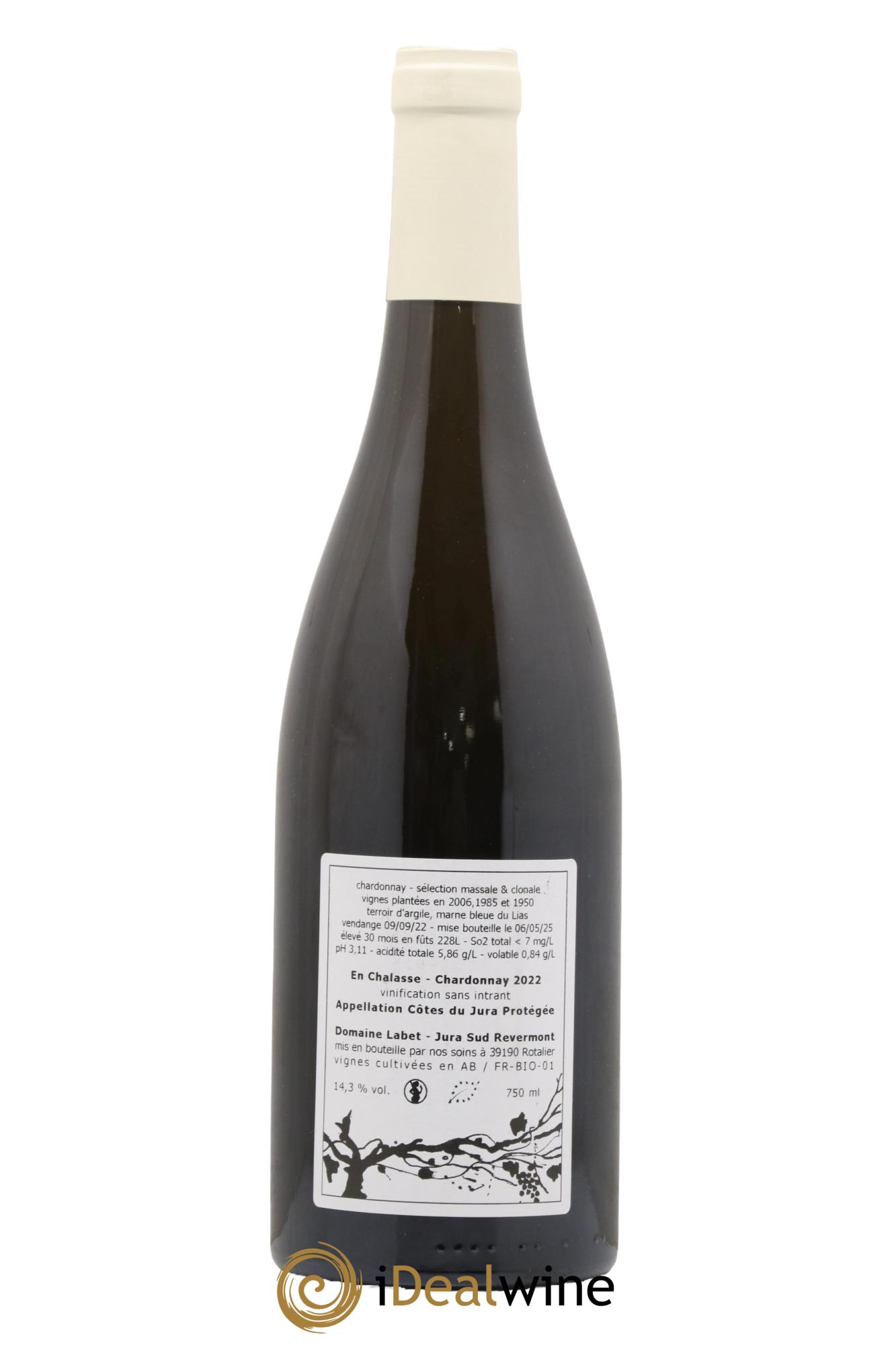 Côtes du Jura Chardonnay En Chalasse Romain - Julien  - Charline Labet 2022 - Lot de 1 bouteille - 1