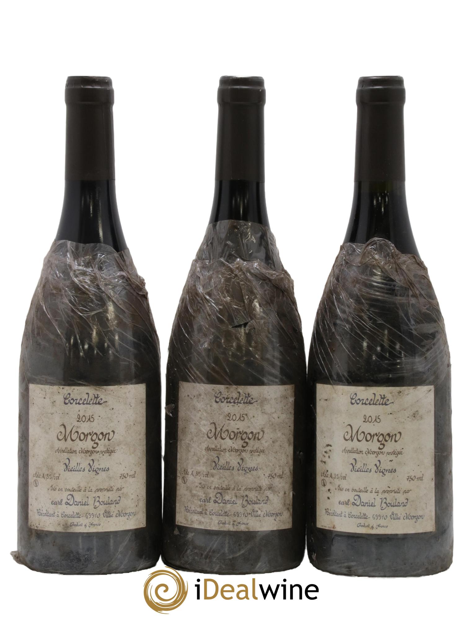 Morgon Corcelette Vieilles Vignes Daniel Bouland (Domaine) 2015 - Lot de 3 bouteilles - 0