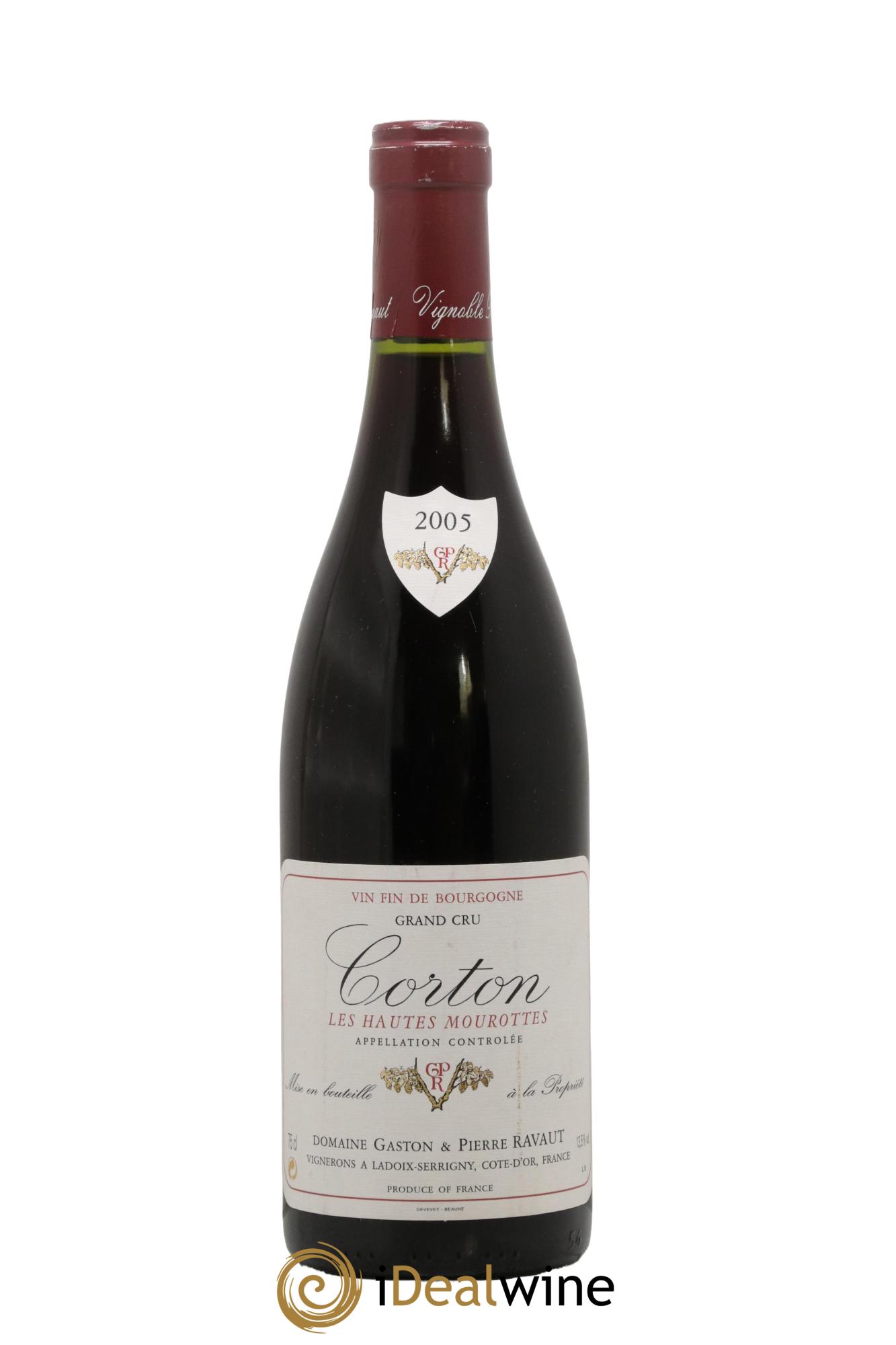 Corton Grand Cru Les Hautes Mourottes Gaston et Pierre Ravaut 2005 - Lot de 1 bouteille - 0