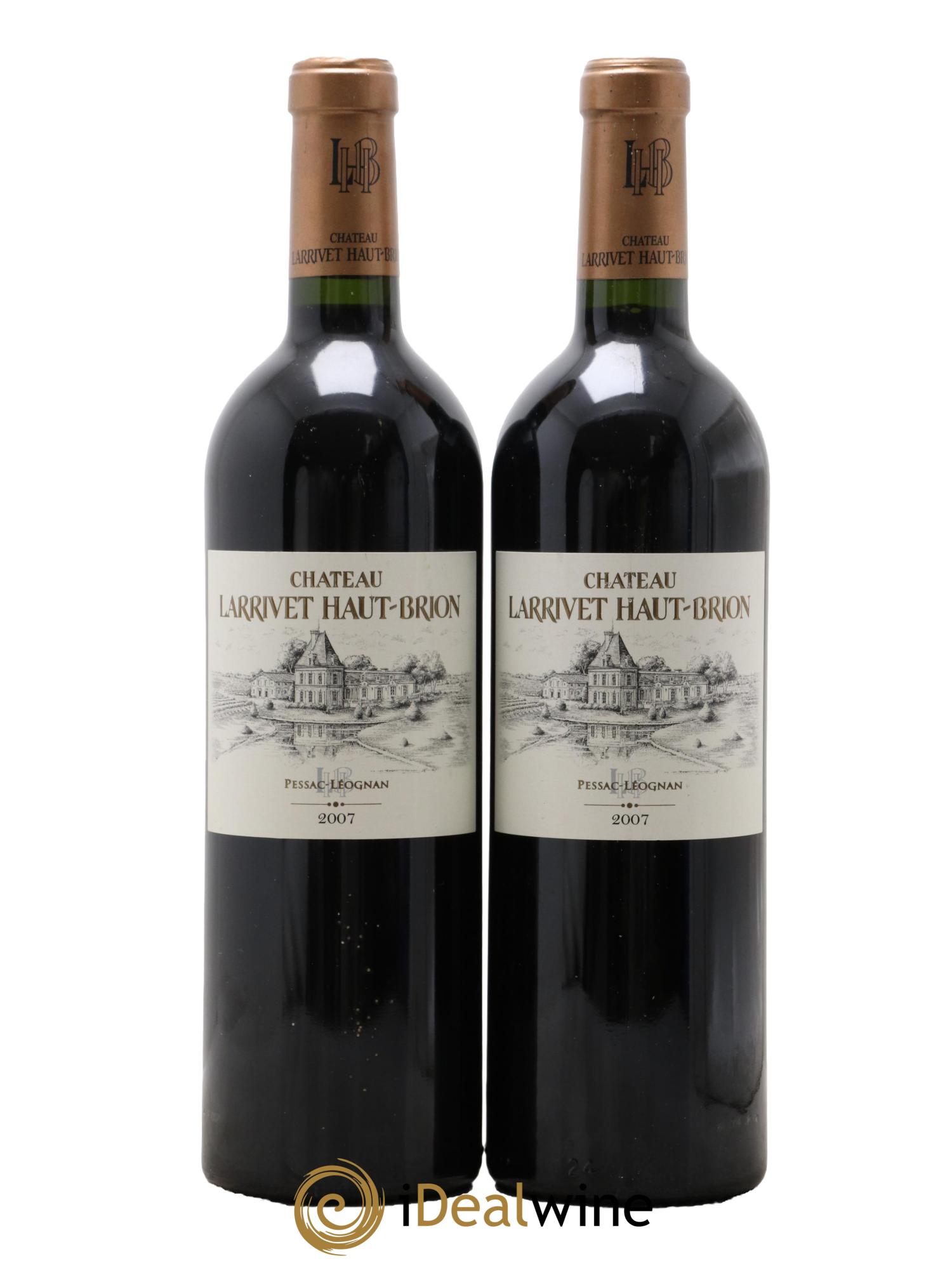 Château Larrivet Haut-Brion 2007 - Lotto di 2 bottiglie - 0