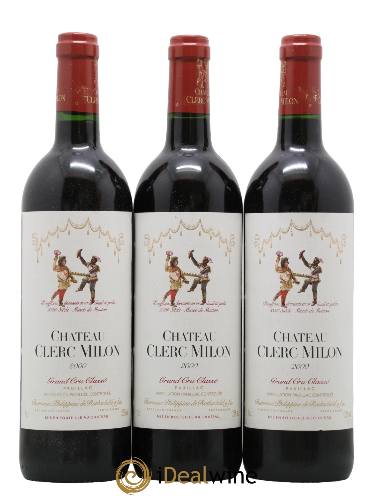 Château Clerc Milon 5ème Grand Cru Classé 2000 - Lot de 12 bouteilles - 1