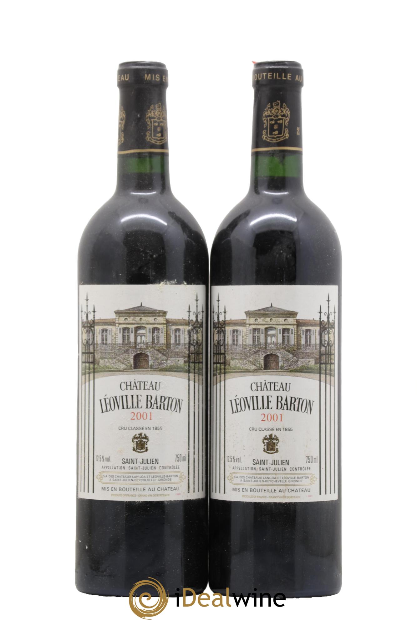 Château Léoville Barton 2ème Grand Cru Classé 2001 - Lot de 2 bouteilles - 0